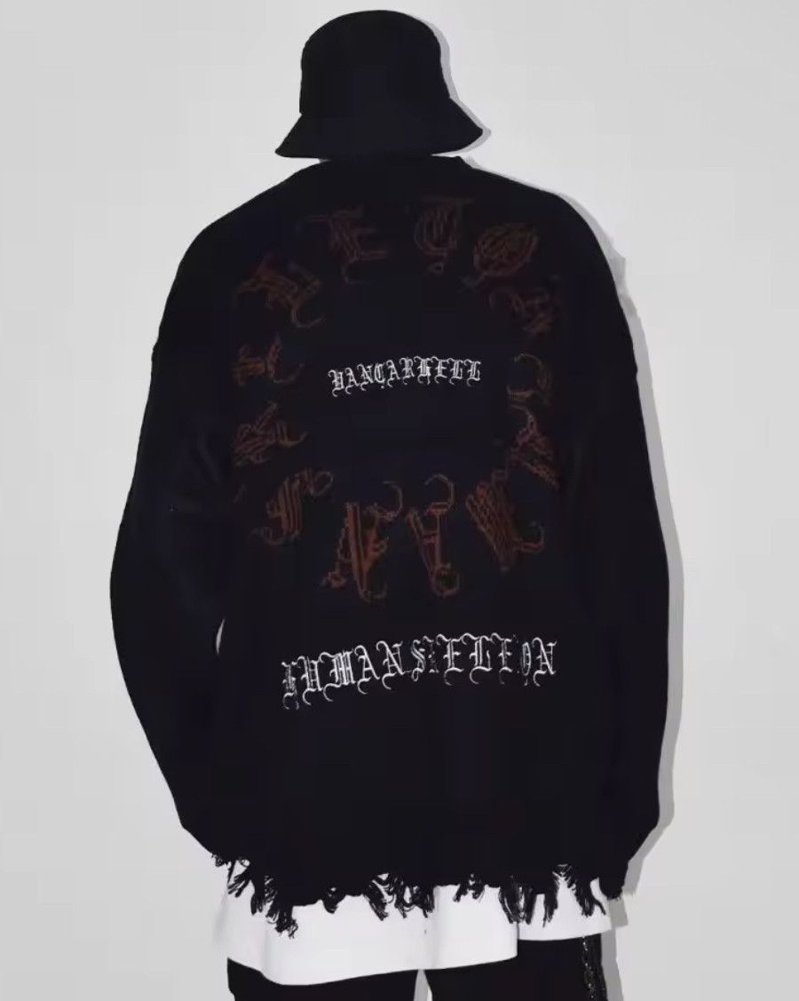 Other Retro Goth Graffiti Torn Jacquard Pullover Knit Sweater Size US L / EU 52-54 / 3 - 3 Thumbnail