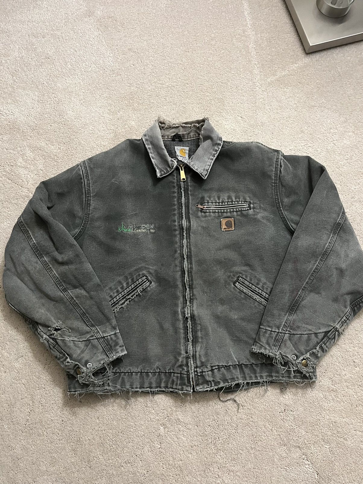 image of Vintage Faded Distressed J97 Carhartt Jacket in Green, Men's (Size XL)