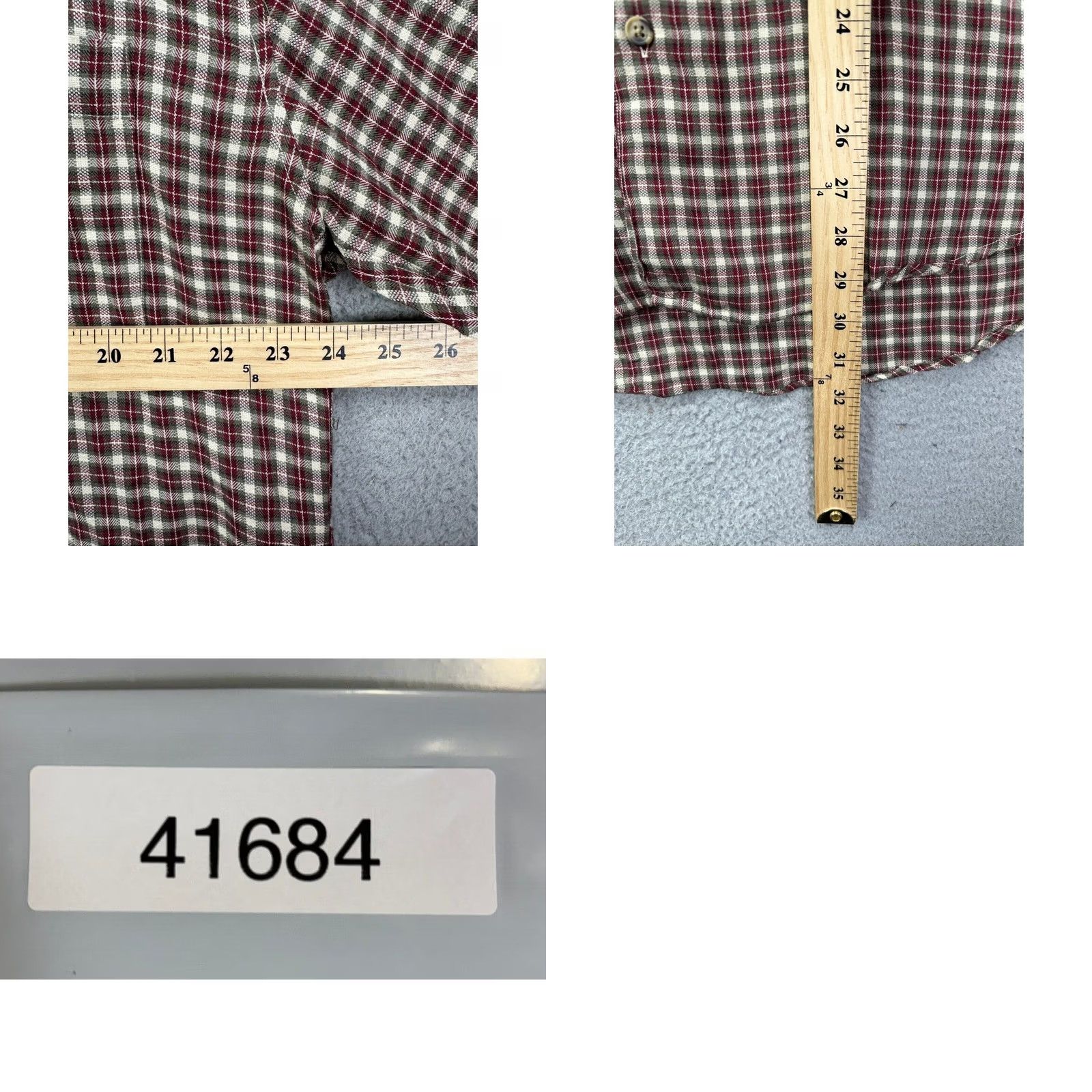 Joseph Abboud Joseph Abboud Mens Large Red Green Plaid Button Up Long Sleeve Pocket Shirt NEW Size US L / EU 52-54 / 3 - 8 Thumbnail