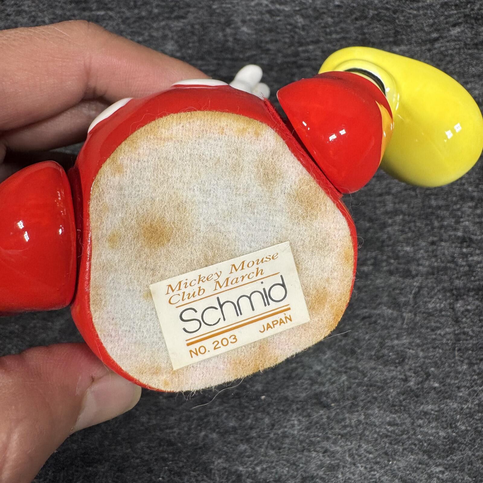 SCHMIDT Disney Figurine Schmid Mickey Mouse Music Ceramic Vintage Size ONE SIZE - 3 Thumbnail