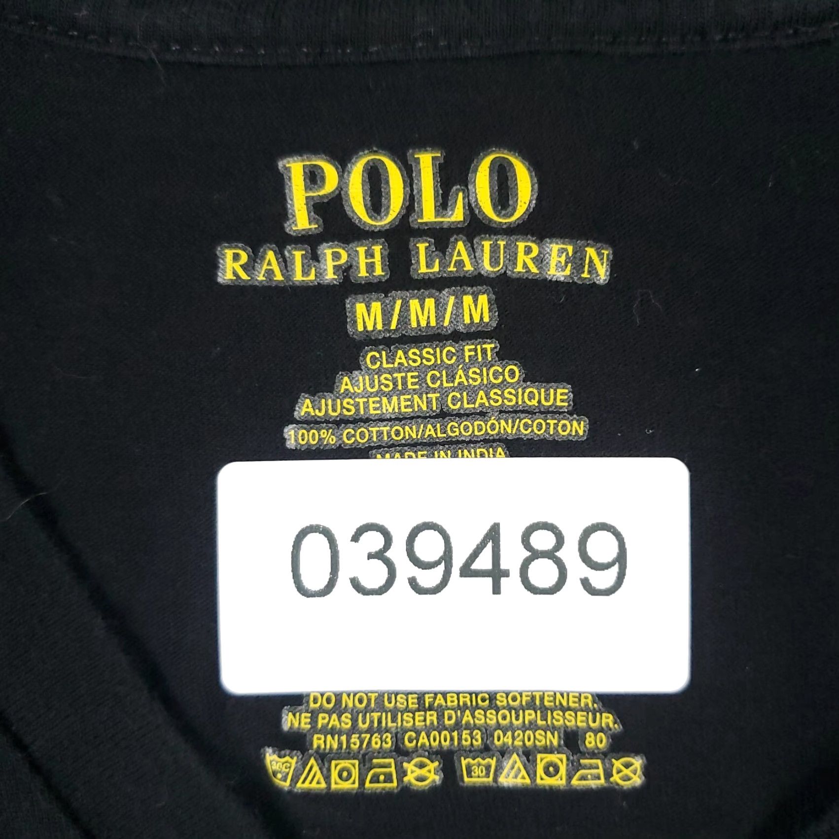 Ralph Lauren Polo Ralph Lauren T-Shirt Mens Medium Black Casual Short Sleeve Crew Neck Size US M / EU 48-50 / 2 - 7 Thumbnail