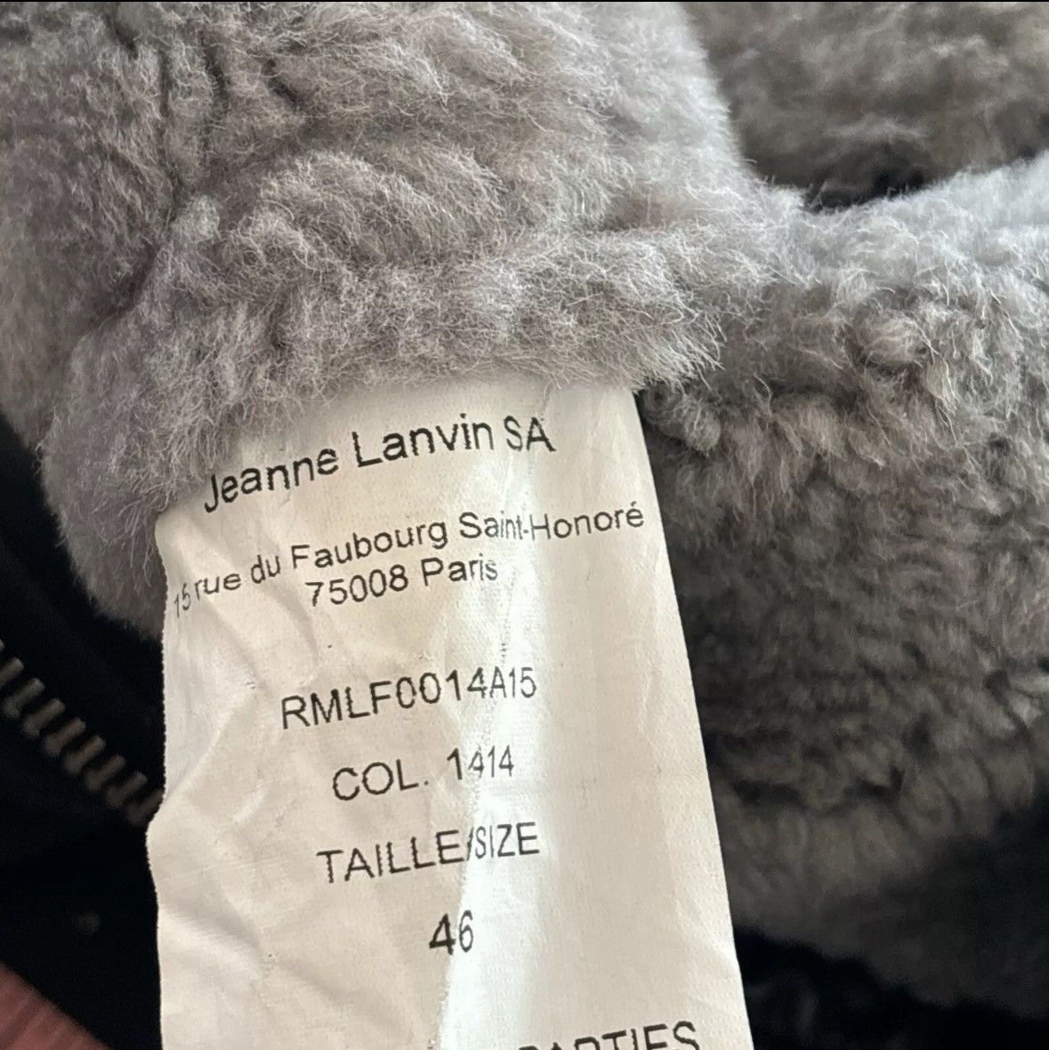 Lanvin Lanvin Lambskin Shearling Leather Jacket Anthracite Size 46 Size US S / EU 44-46 / 1 - 6 Thumbnail