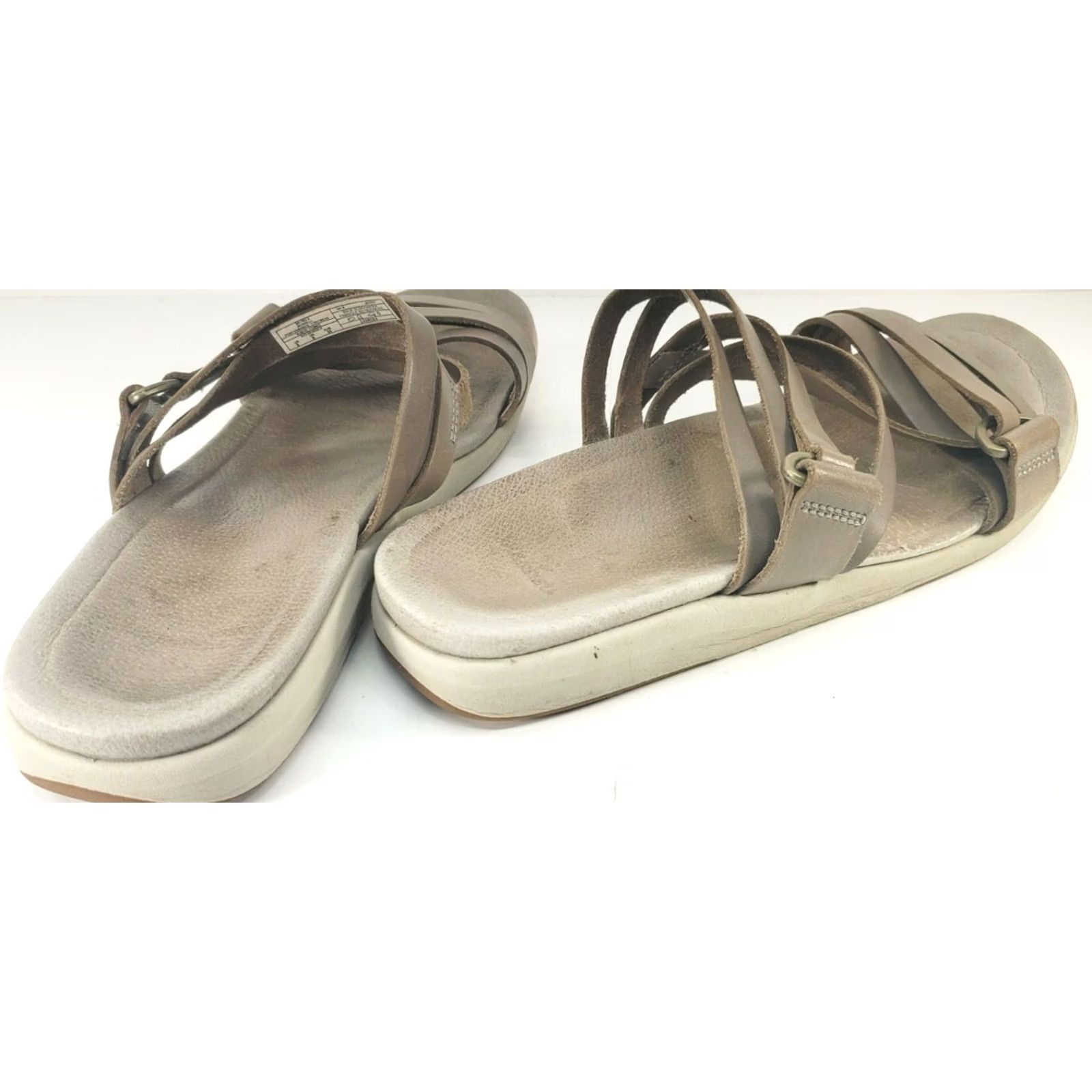 Merrell Merrell Women's Taupe Leather Slide Sandal 8M Kalari Brindle J84434 Size US 8 / IT 38 - 3 Thumbnail