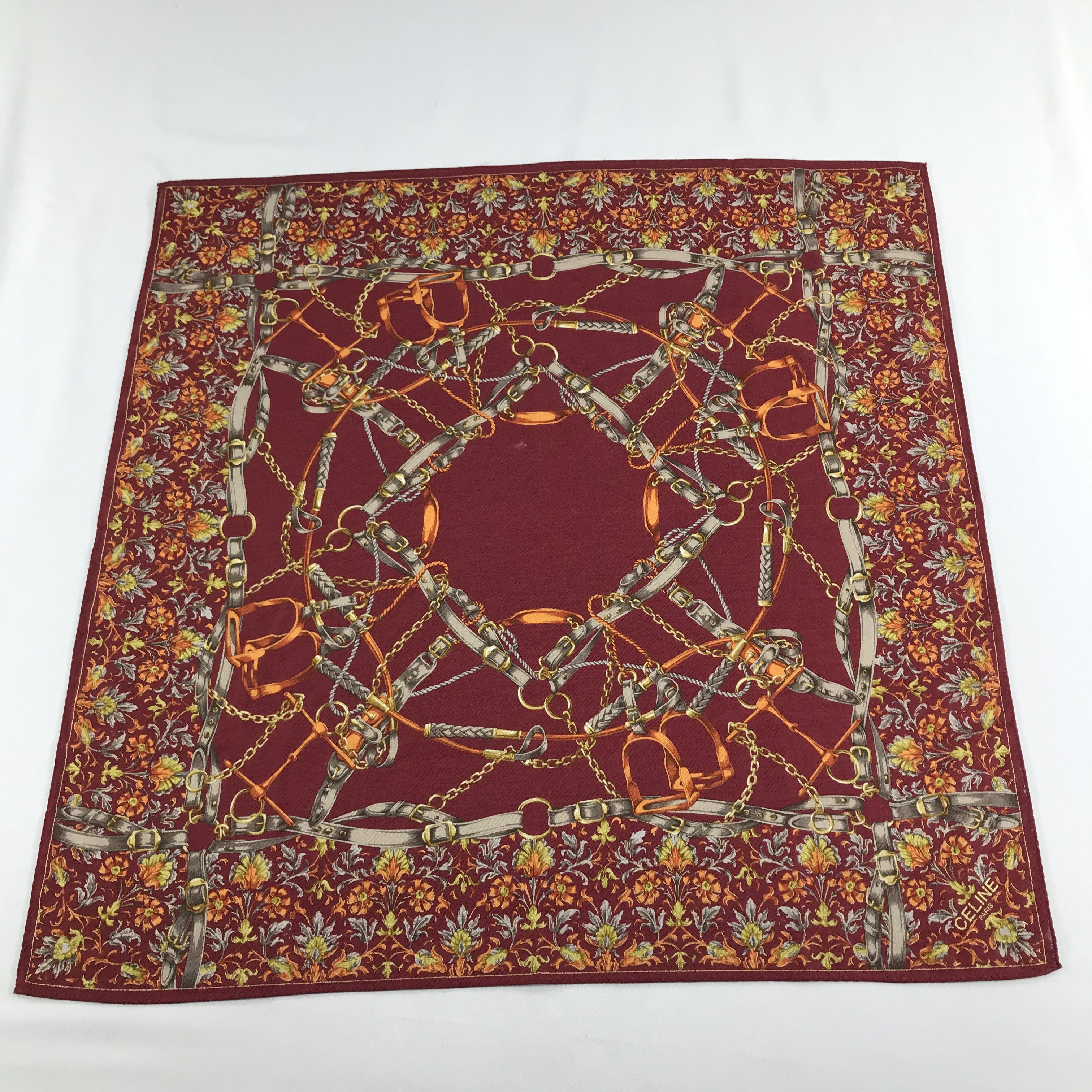 Celine Celine Luxurious Handkerchief Neckerchief Bandana H881 Size ONE SIZE - 2 Thumbnail