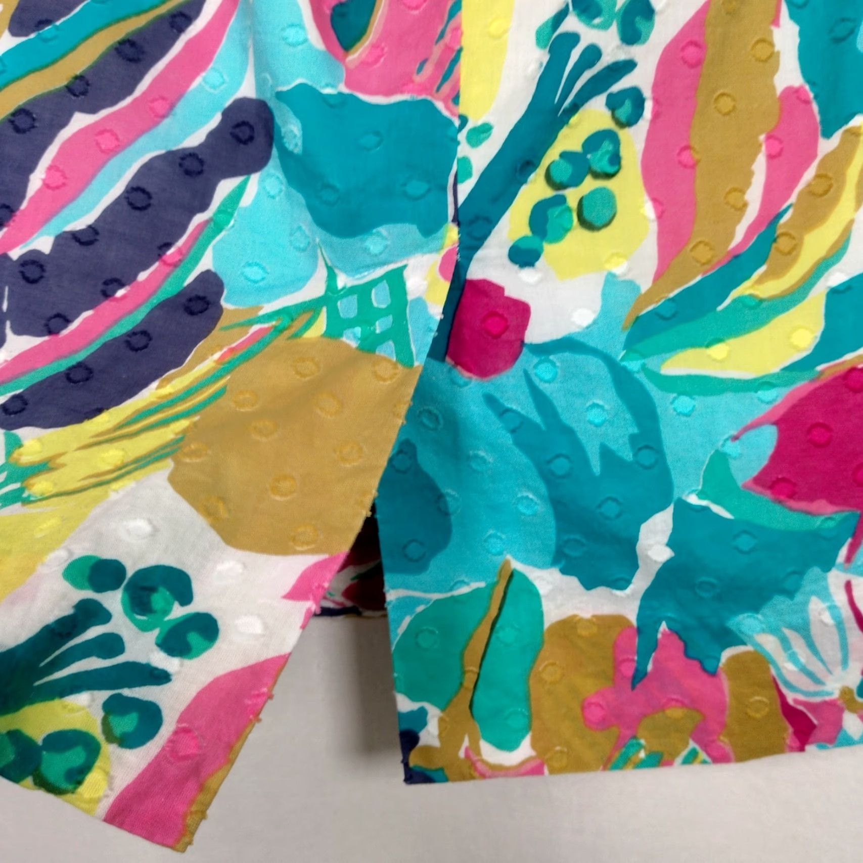 Pinko VINTAGE J Crew Floral Pleated Skirt Set Womens 0P Petite Cotton Satin Beach Summer Outfit Size 25" / US 0 / IT 36 - 7 Thumbnail