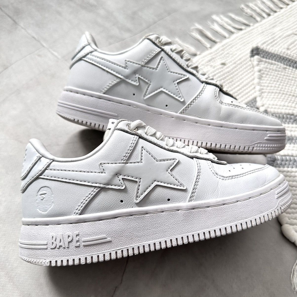 Bape Bape Sta A Bathing Ape White Sneakers Shoes Nigo Size US 6.5 / IT 36.5 - 2 Thumbnail