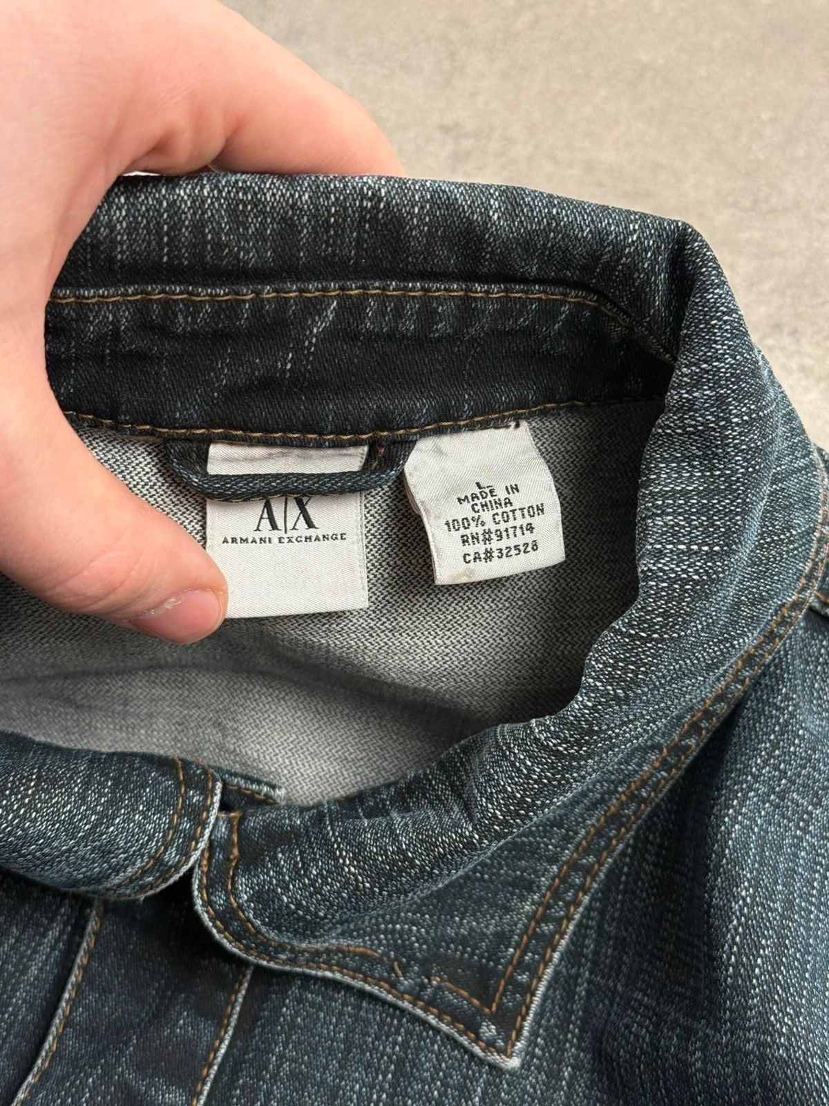 Armani Exchange Armani Exchange denim jacket archive faded Hedi Slimane type Size US L / EU 52-54 / 3 - 7 Thumbnail