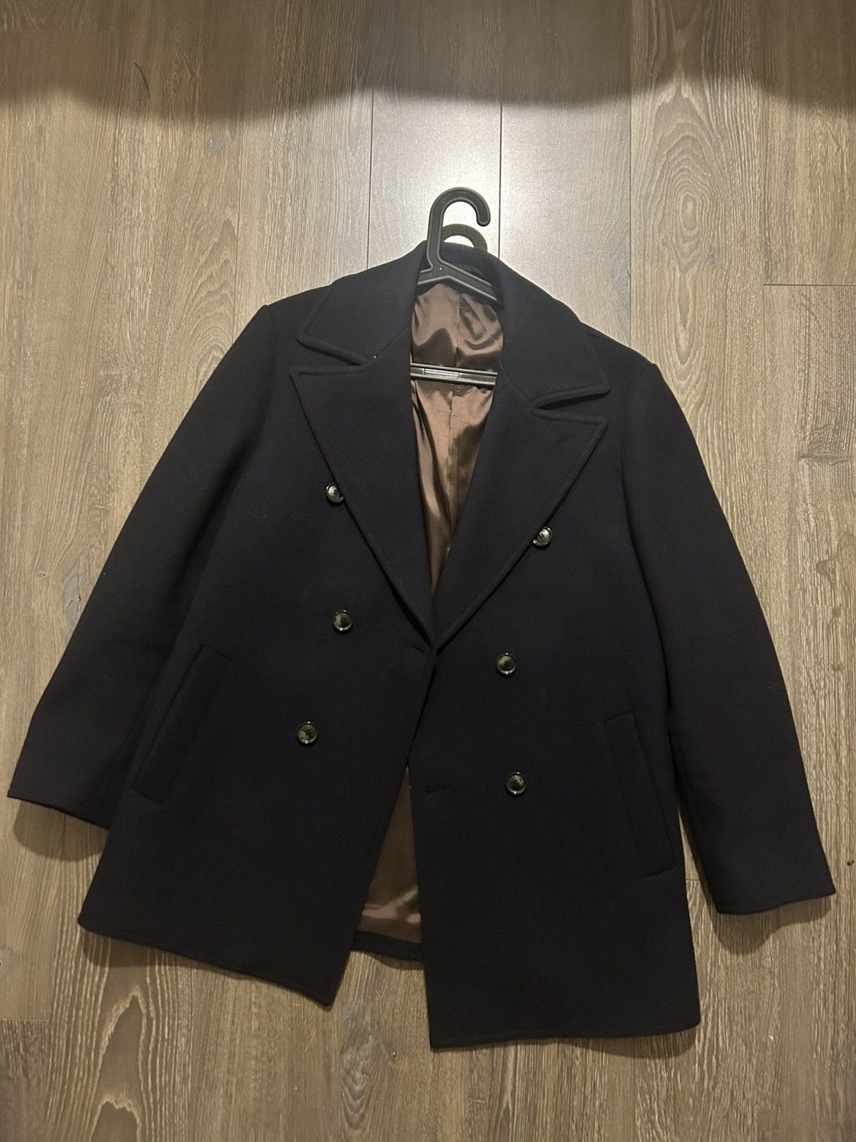 Moss Moss Navy Wool Double-breasted Peacoat Size US L / EU 52-54 / 3 - 1 Thumbnail