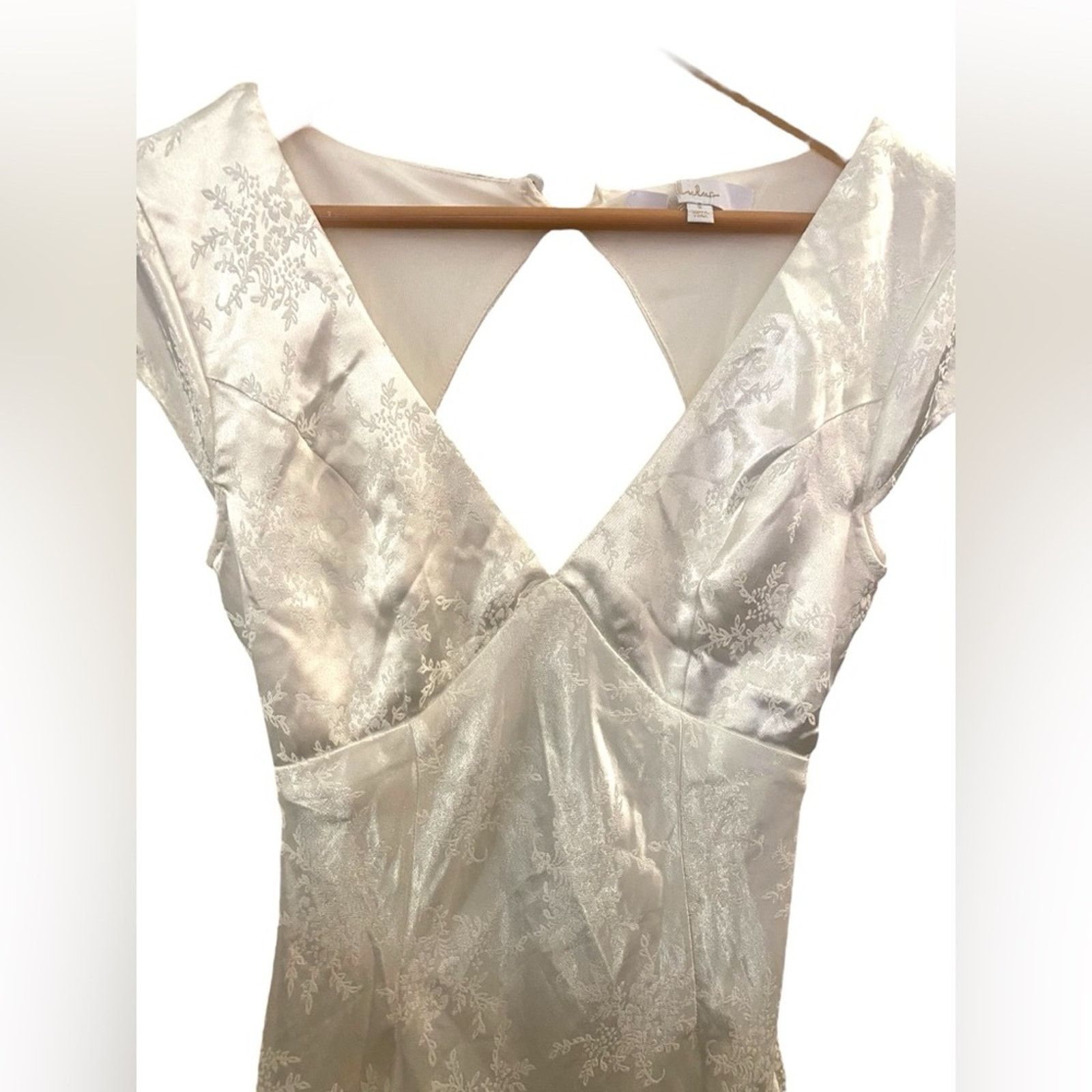 Other Loveliest Dream Satin Jacquard Backless Mermaid Maxi Dress S Size S / US 4 / IT 40 - 7 Thumbnail