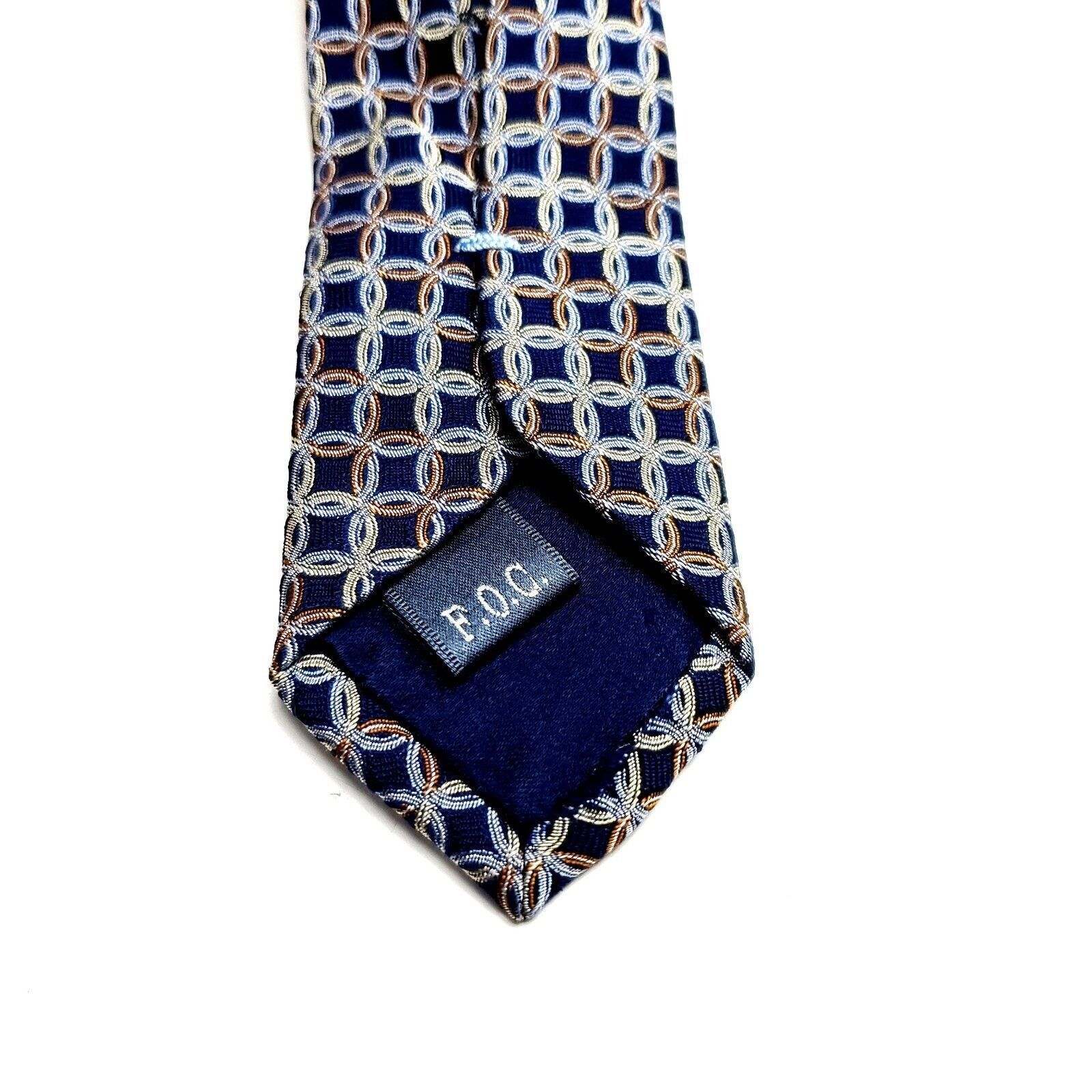 Vintage Forsyth Silk Tie Blue Woven Geometric Size ONE SIZE - 4 Thumbnail