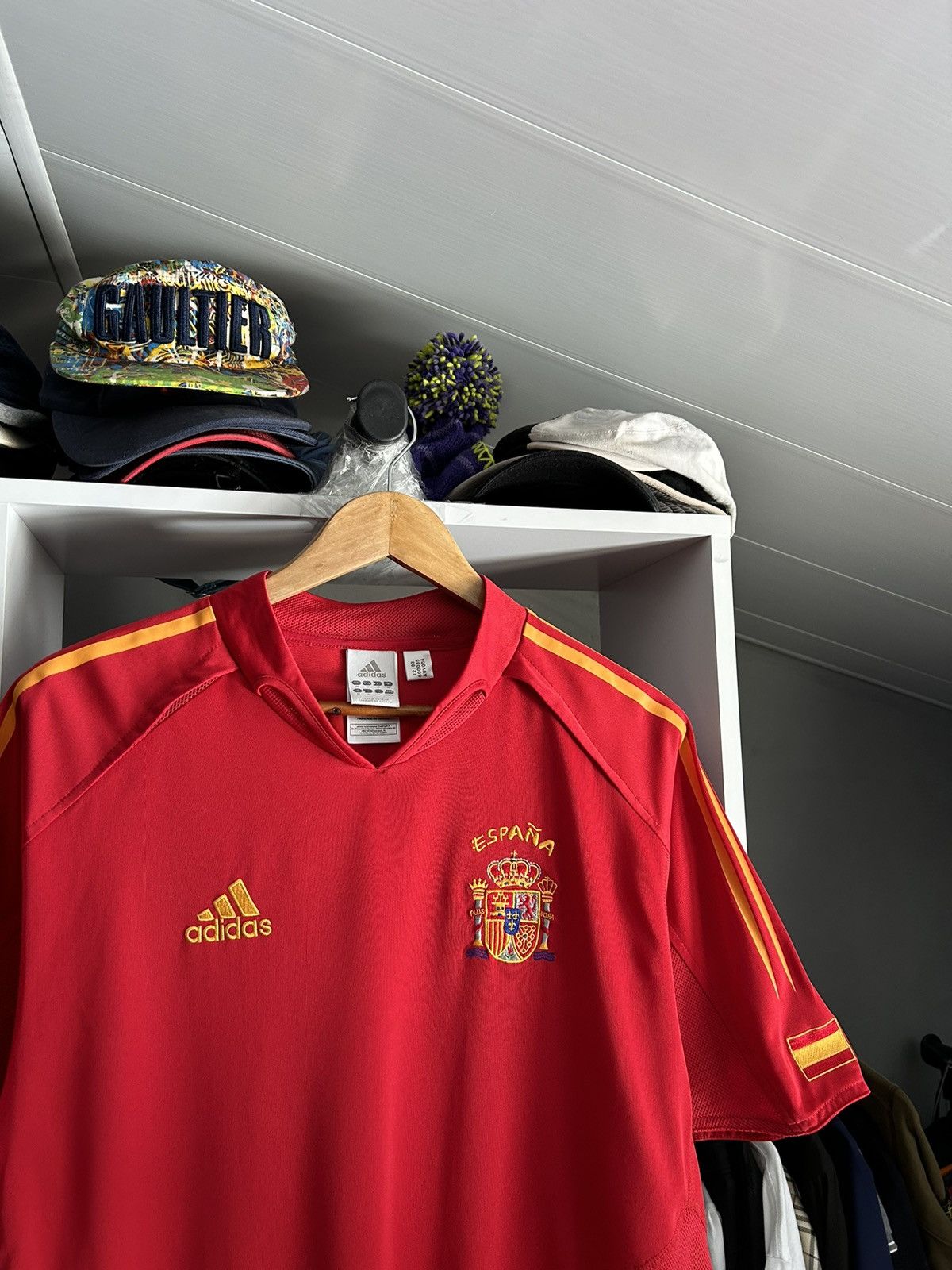 Adidas × Vintage Spain Adidas 2002-04 Player Issue Home Shirt Raul #7 Size US M / EU 48-50 / 2 - 5 Thumbnail