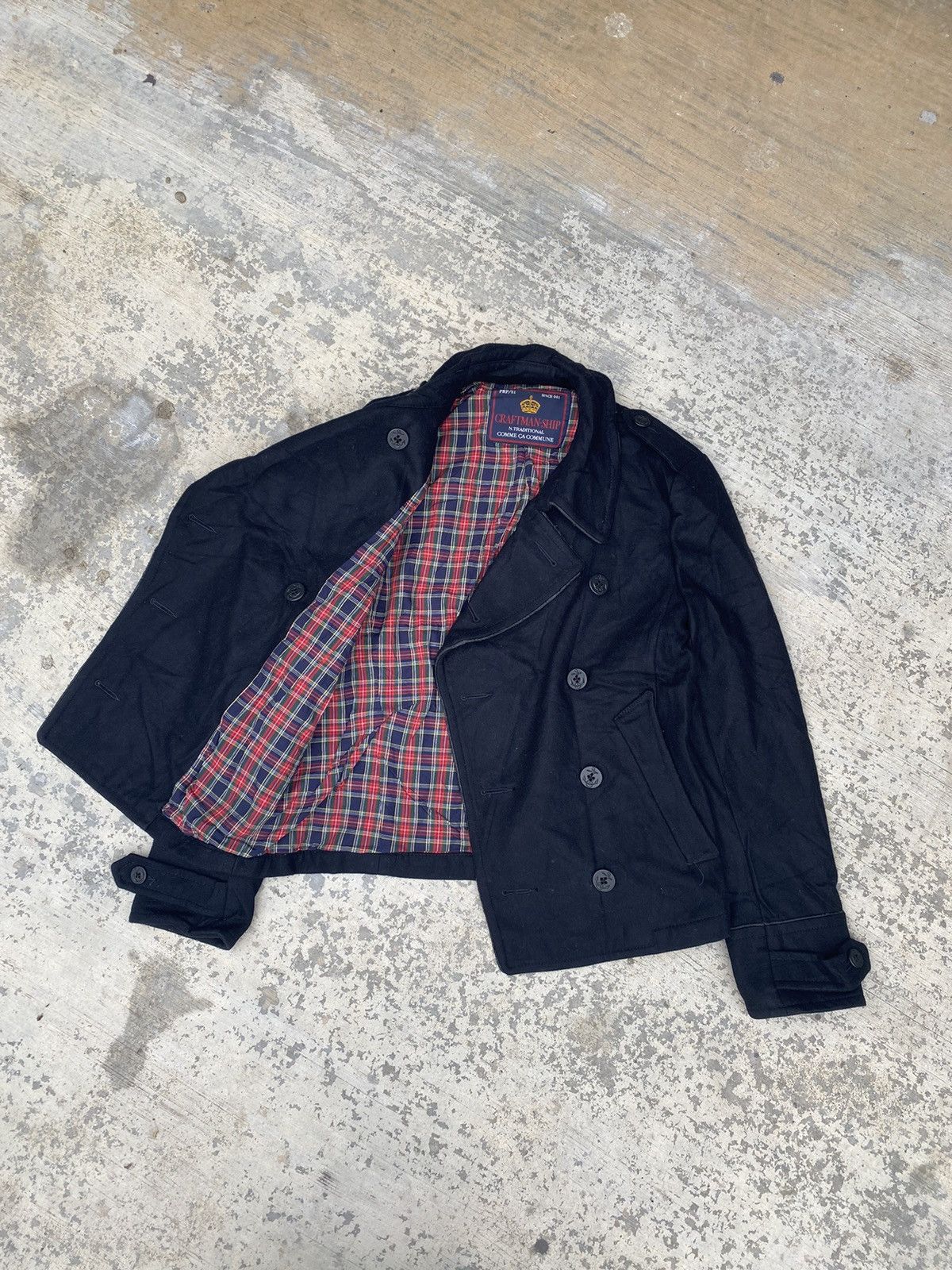 Crafman-ship by comme ca commune pea coat wool jacket