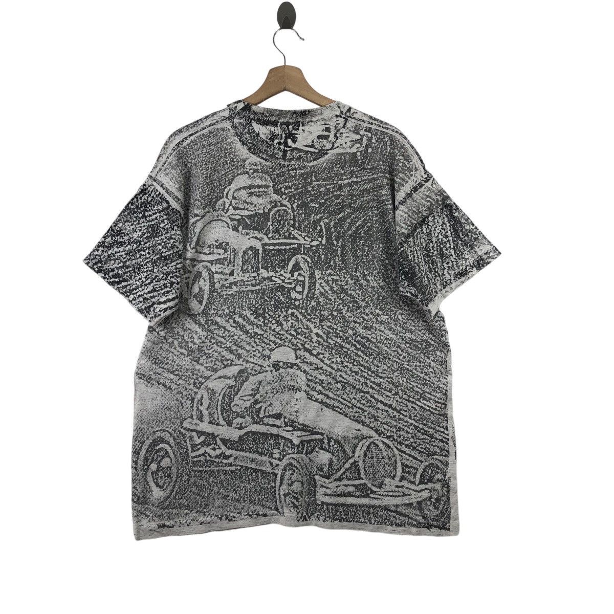 Vintage Vintage 90s Race Car F1 Over Print SlicART Vintage Art Size US XL / EU 56 / 4 - 4 Thumbnail