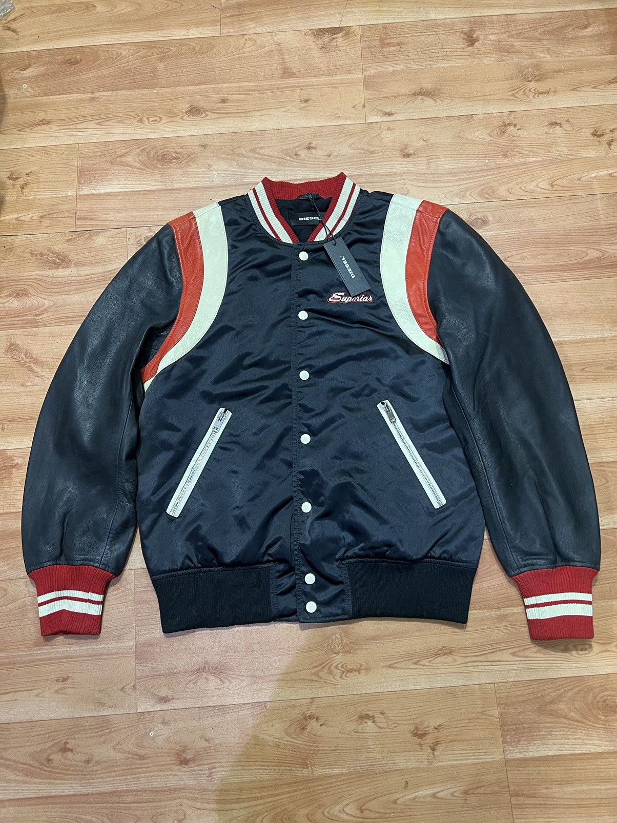 Diesel Diesel L-HARU Leather bomber jacket Size US L / EU 52-54 / 3 - 1 Thumbnail