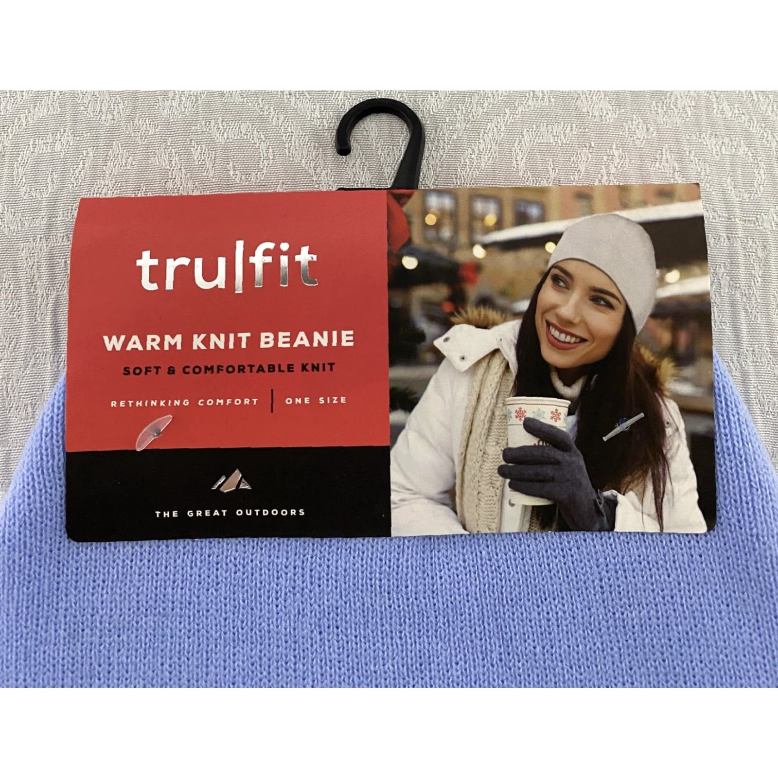 Vintage Trulfit Hat Beanie One Size Light Blue Knit Warm Soft Winter Womens Cozy Size ONE SIZE - 2 Thumbnail