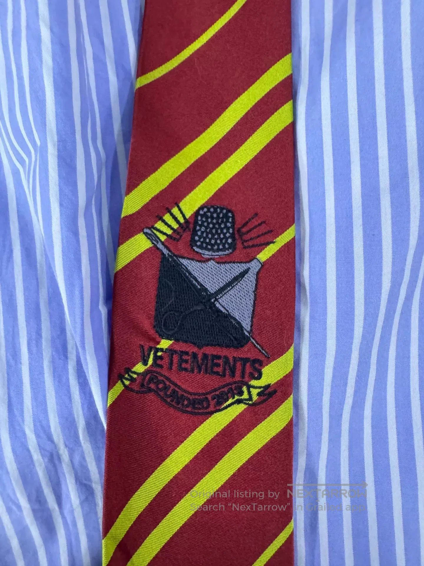 Vetements Vetements Striped Shirt with Tie Detail. Size US XS / EU 42 / 0 - 3 Thumbnail