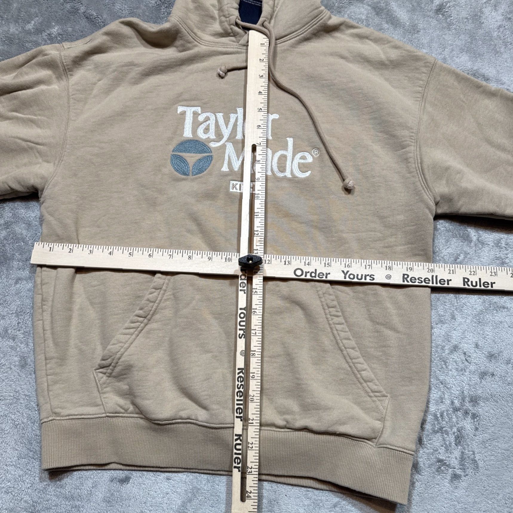 Kith Kith x TaylorMade Hoodie Mens Small Beige Cotton Fleece Logo Pullover 2022 Collection Winter Fall Spring Sleeve Long Size US S / EU 44-46 / 1 - 4 Thumbnail