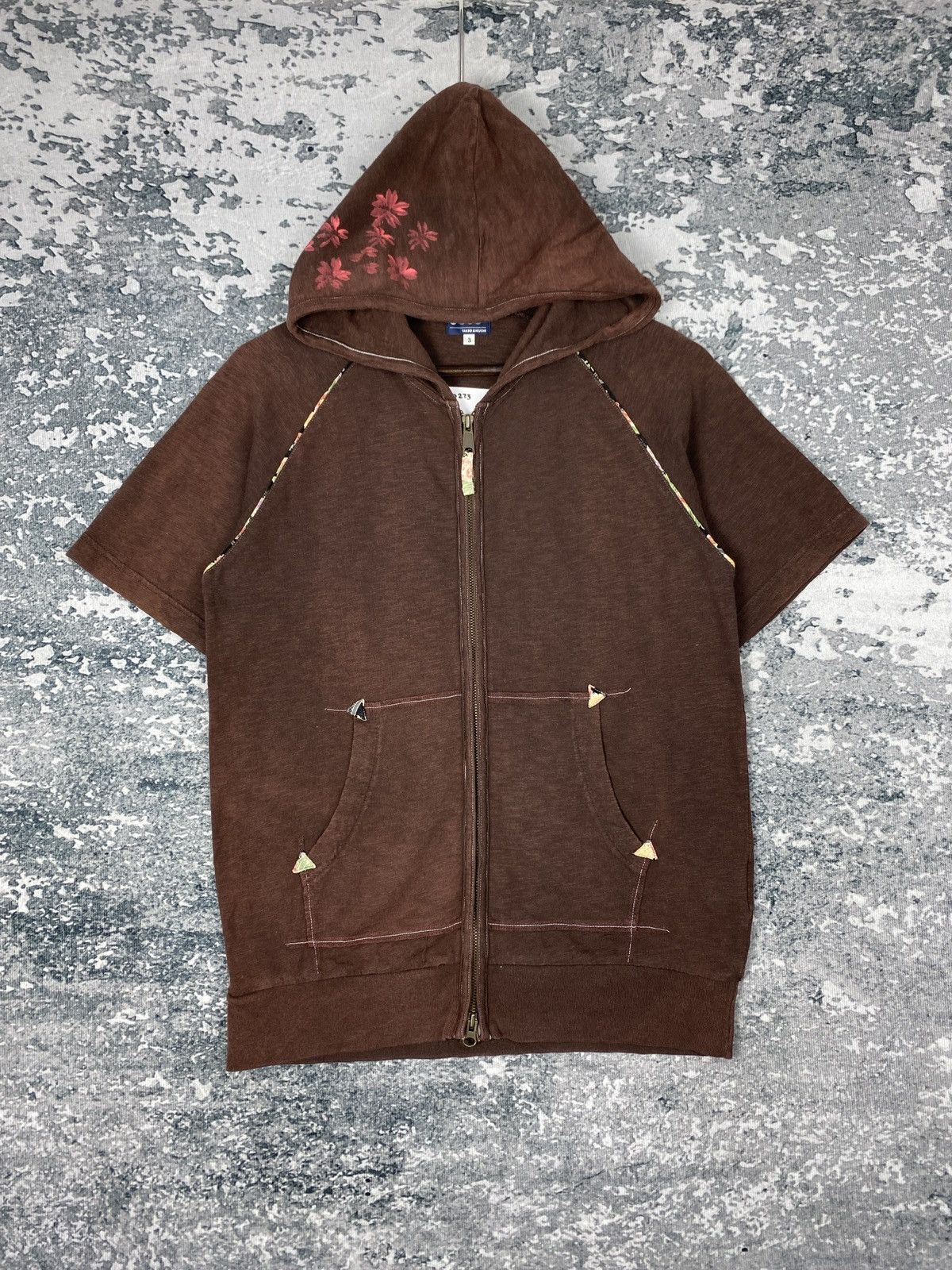 Takeo Kikuchi Vintage Takeo Kikuchi Short Sleeve Hoodies Size US L / EU 52-54 / 3 - 1 Thumbnail