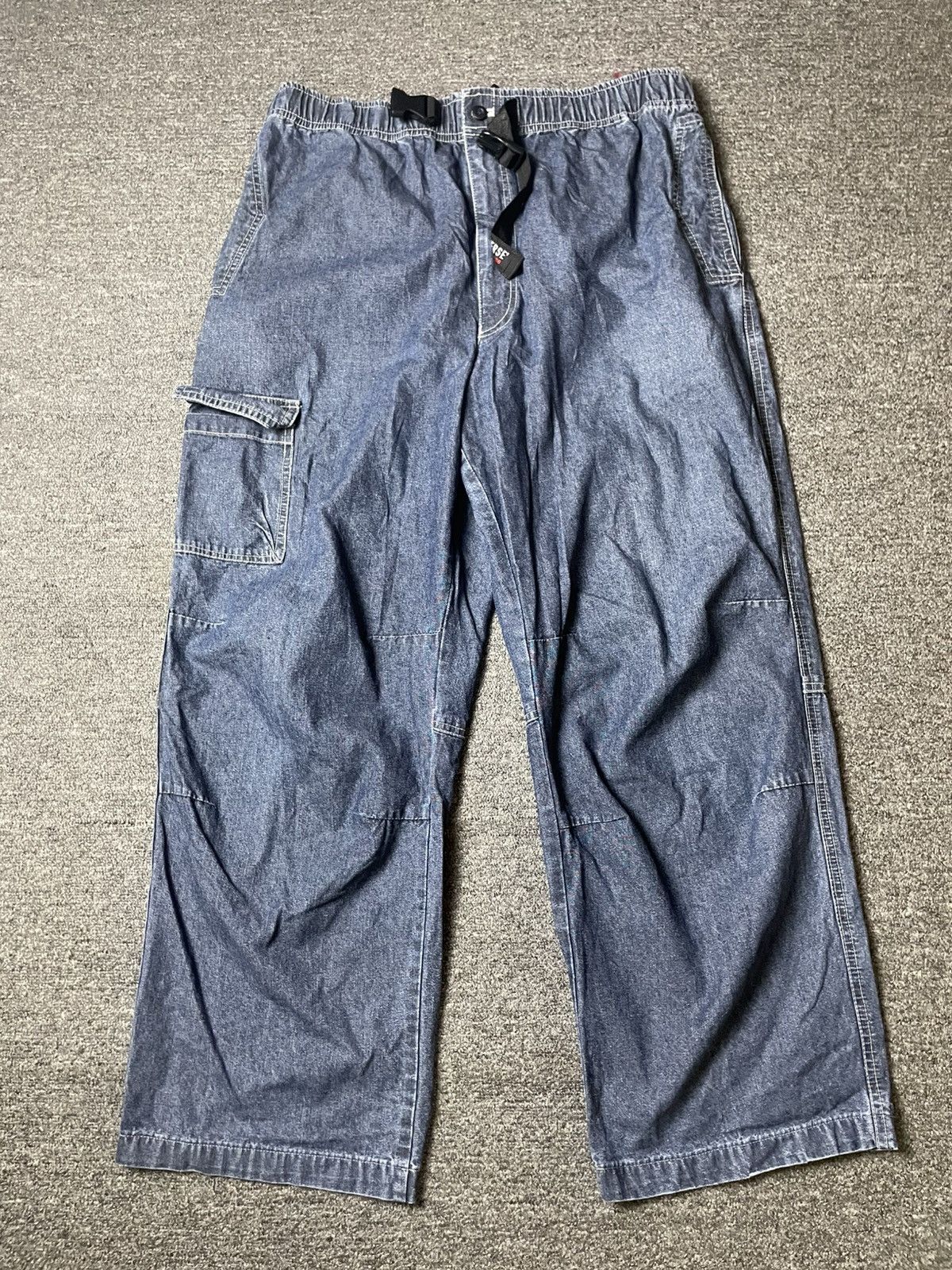 Converse × Vintage CONVERSE Wide Baggy Cargo Jeans (112) Size US 35 - 1 Thumbnail