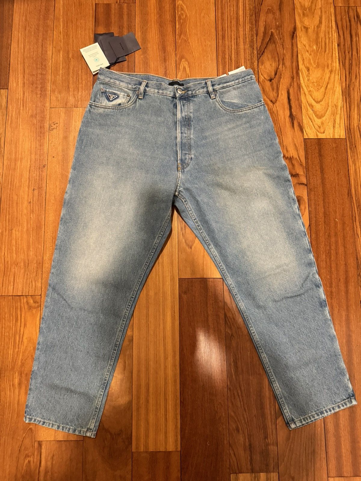 image of Prada Cropped Blue Denim, Men's (Size 36)