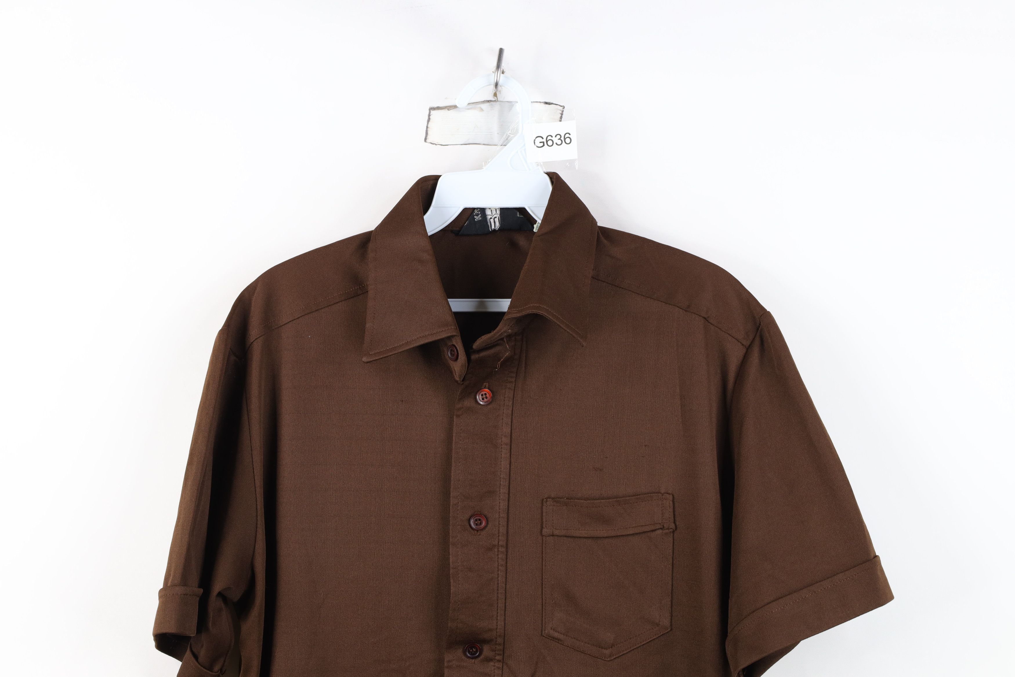 Vintage Vintage 70s Streetwear Short Sleeve Collared Button Shirt Size US L / EU 52-54 / 3 - 2 Thumbnail