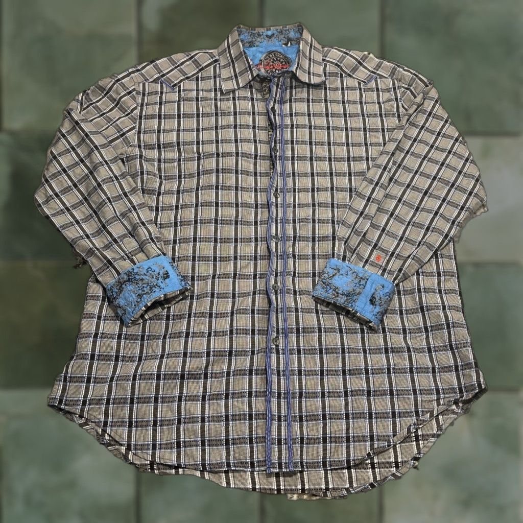 Robert Graham Robert Graham Ville De Paris Shirt MENS XL Long Sleeve Plaid Gray White Black Casual Button-Up Size US XL / EU 56 / 4 - 1 Thumbnail