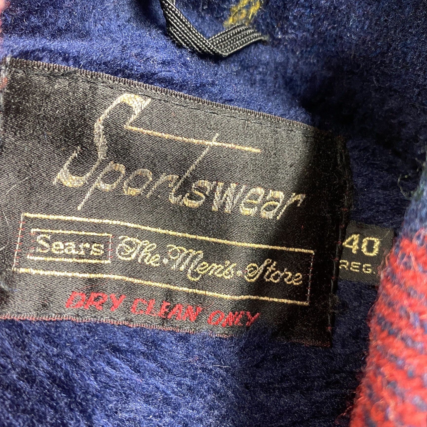 Sears Sears Jacket Mens 40 Blue Red Plaid Wool 3-in-1 Vintage Coat Winter Heavyweight Jacket Size US XXS / EU 40 - 3 Thumbnail
