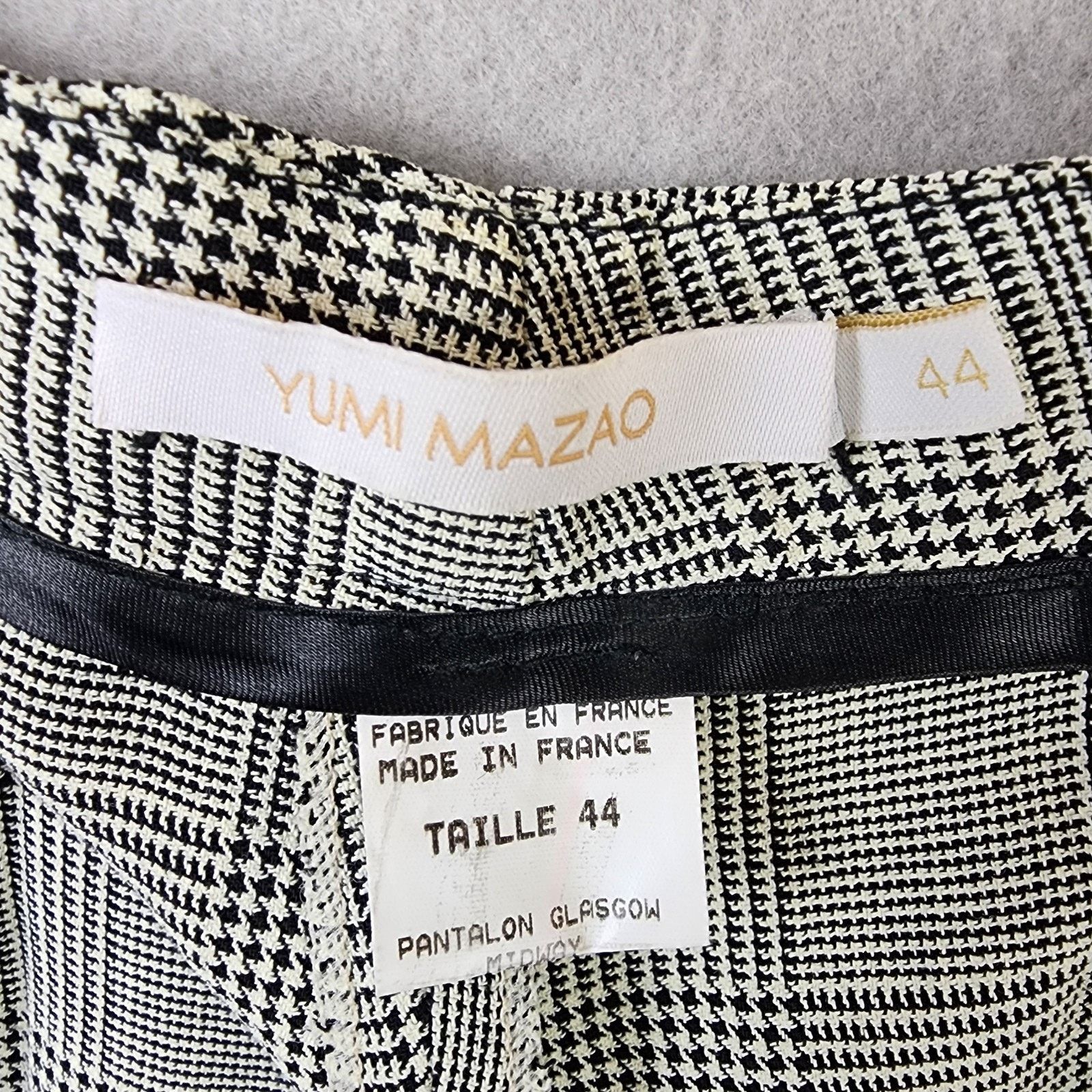 Other Yumi Mazao Trousers Women 12 Straight Leg Herringbone Gray Size 34" / US 12 / IT 48 - 12 Thumbnail
