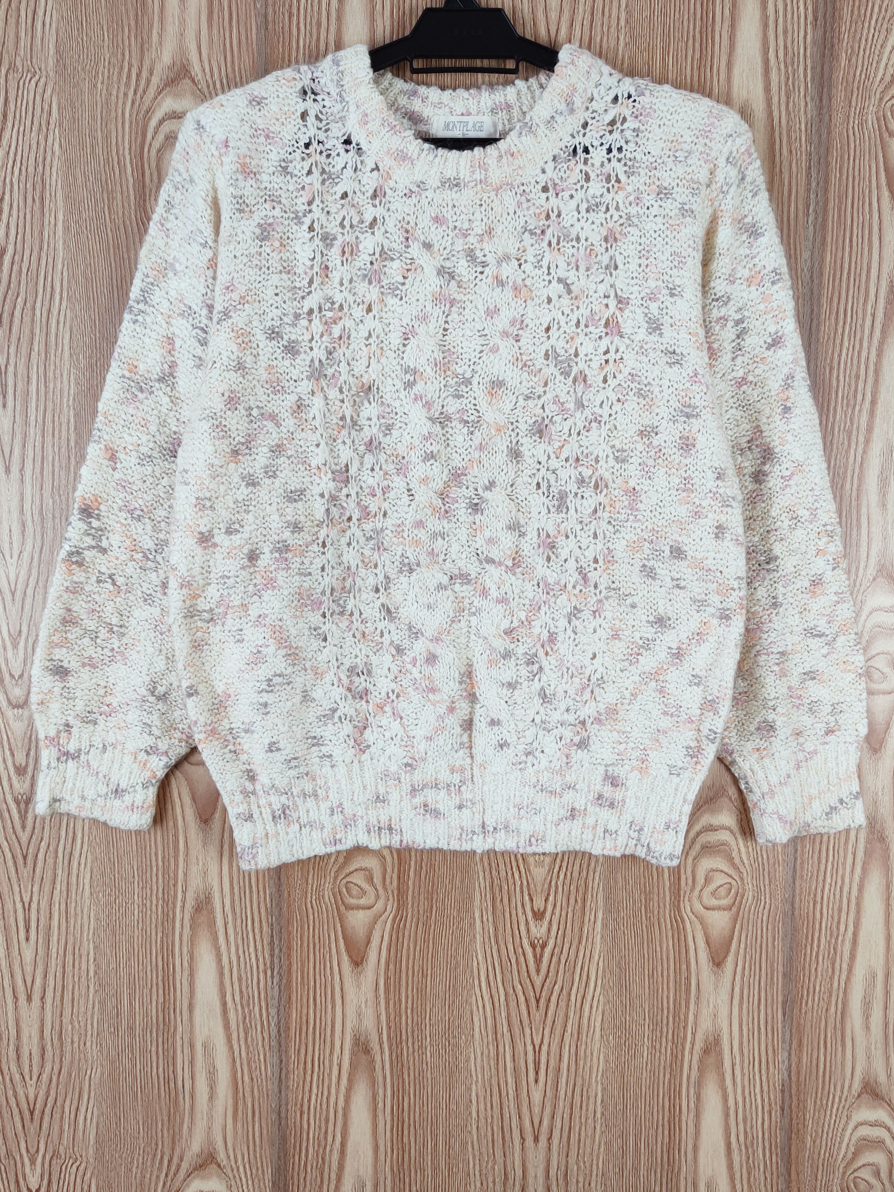 Japanese Brand × Vintage Montplage Cream Knitwear Sweatshirts #W250 Size M / US 6-8 / IT 42-44 - 1 Thumbnail