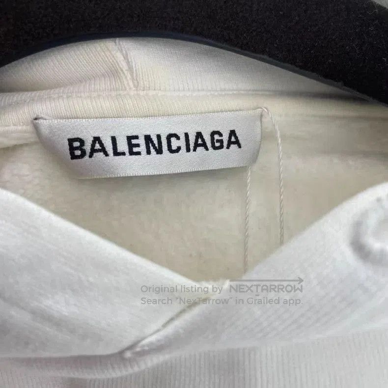 Balenciaga Balenciaga White Crown Print Hoodie. Size US M / EU 48-50 / 2 - 2 Thumbnail