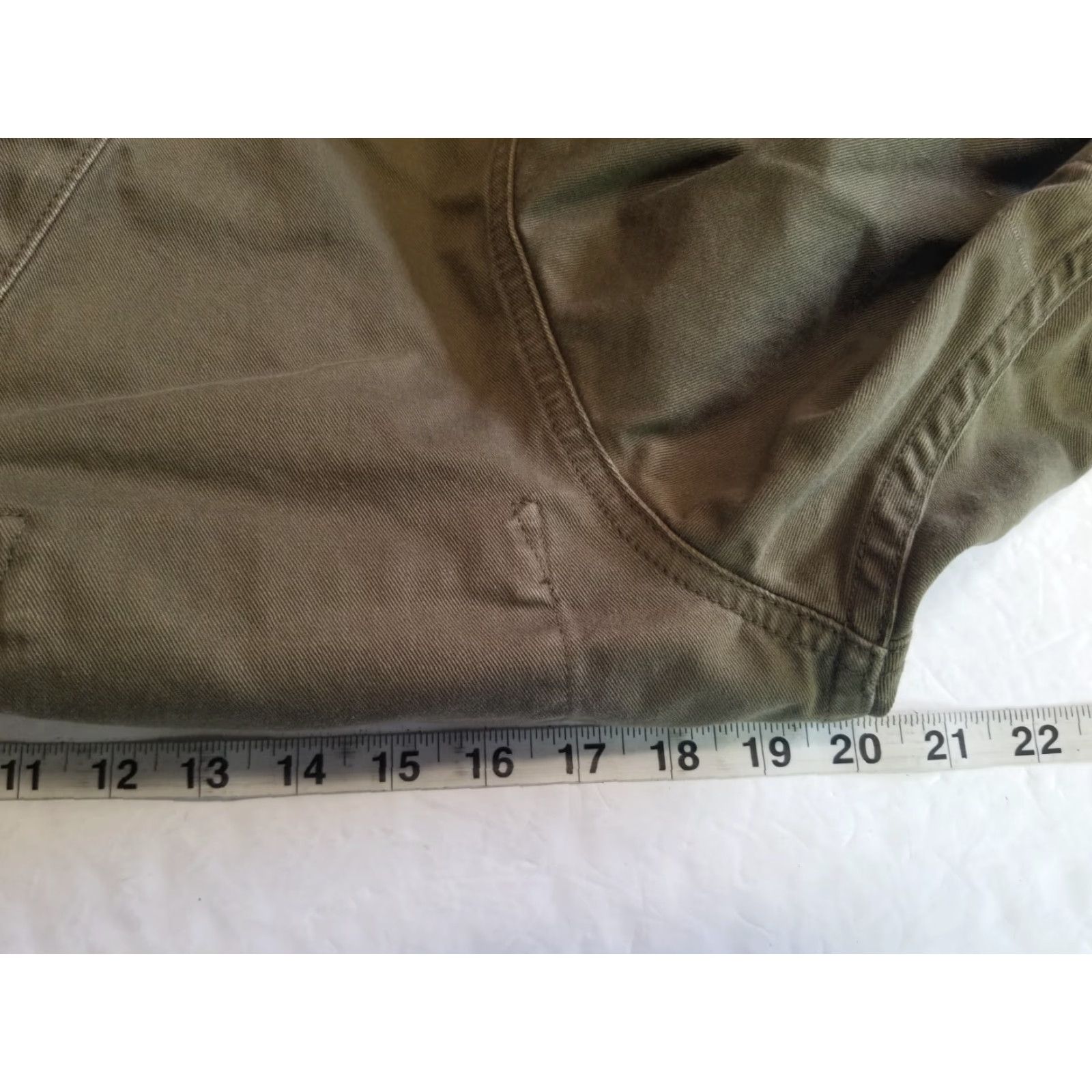 Vintage Imperfects Canvas Short Sleeve Button Jacket M Green USA Chore Workwear Ranch Farmers Men Size US 31 - 4 Thumbnail