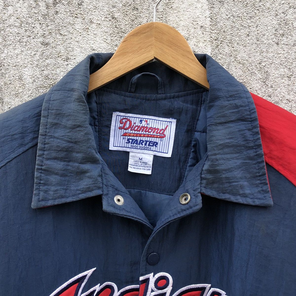 Starter Vintage 90’s STARTER CLEVELAND INDIANS Bomber Jacket Size US M / EU 48-50 / 2 - 17 Thumbnail