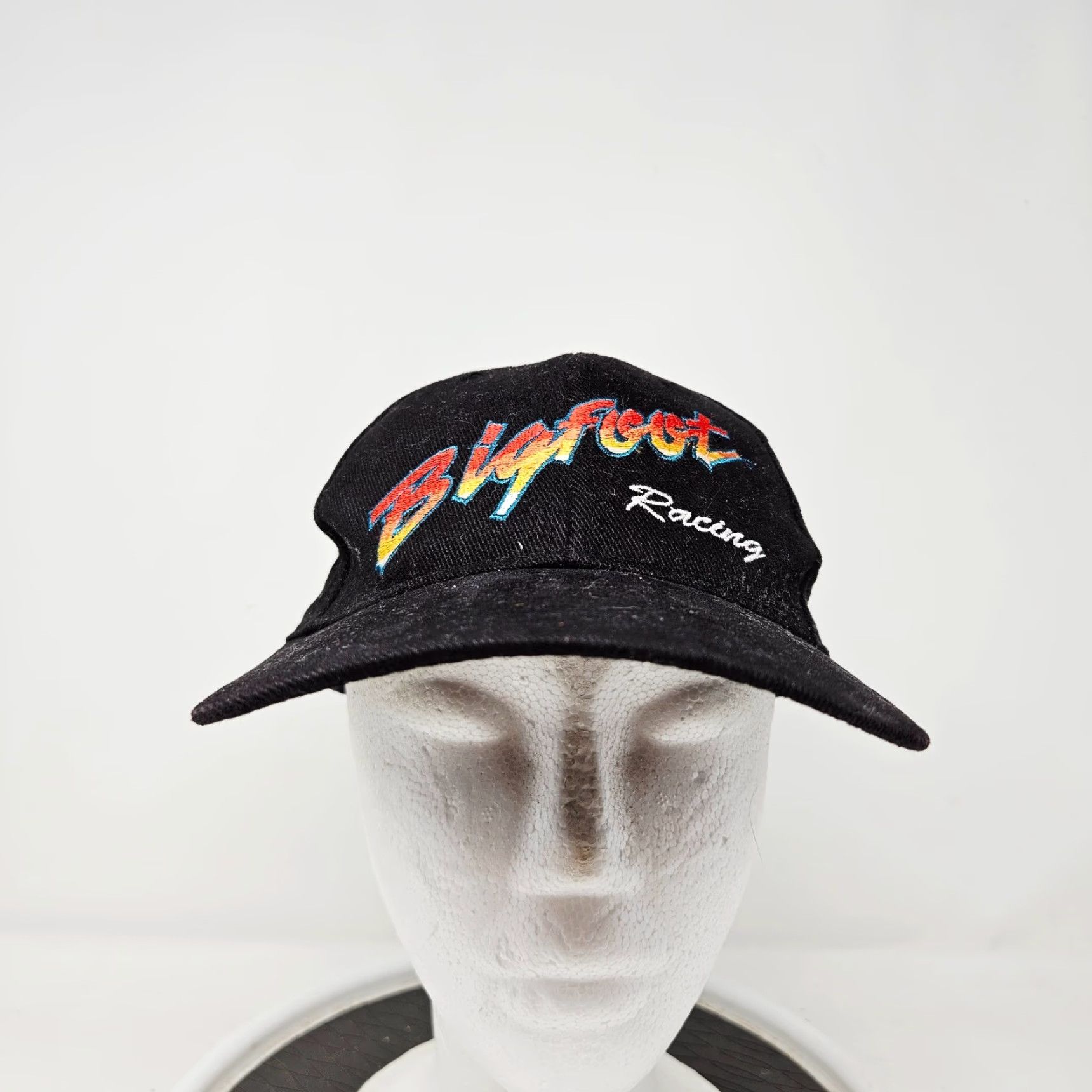 Logo 7 VINTAGE Head To Toe Black Snapback Hat 90s Bigfoot Racing Logo Men One Size Adjustable Cotton Hat Size ONE SIZE - 2 Thumbnail