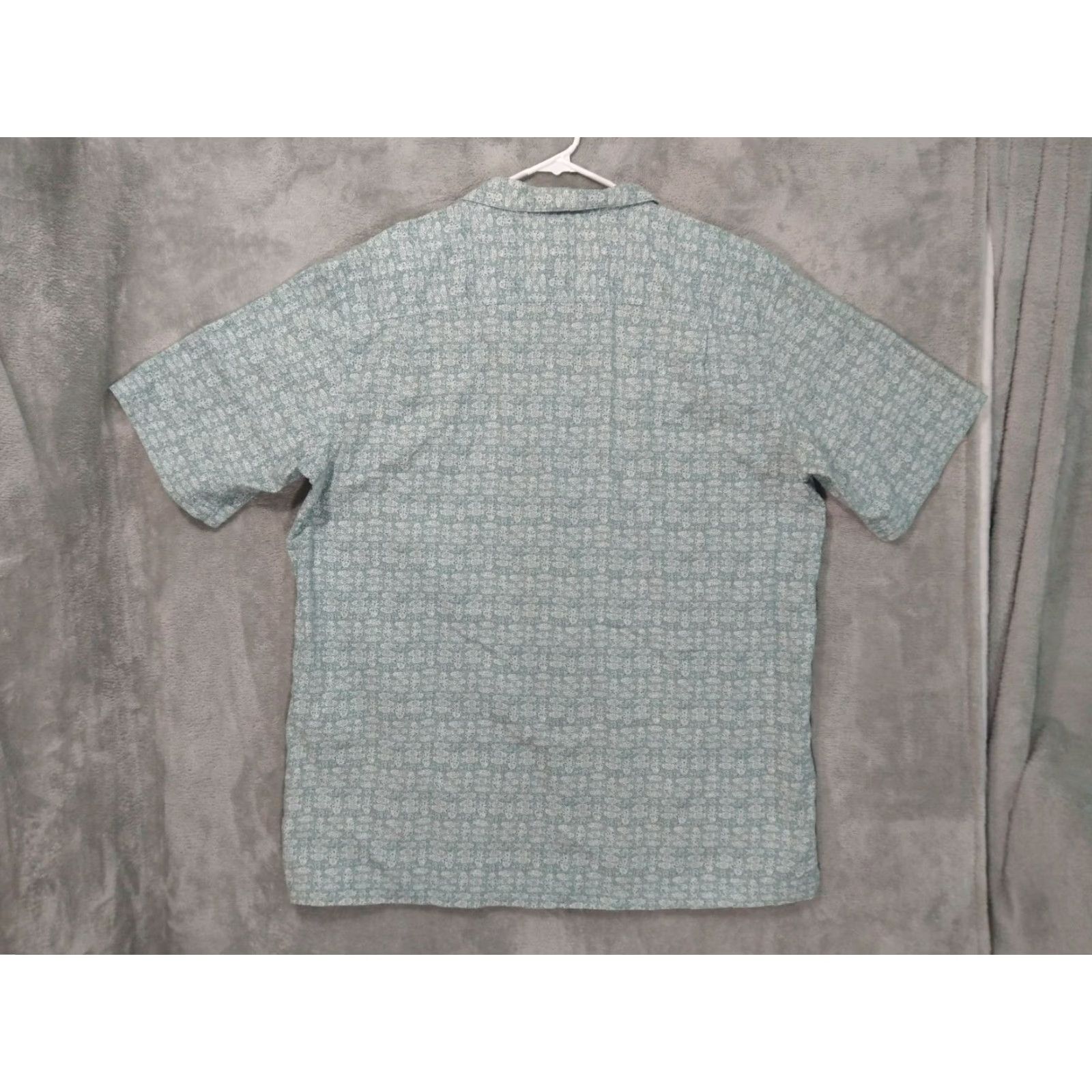 Vintage LL Bean Shirt Mens XLT Green Short Sleeve Button Down Camp Hawaiian Cotton Size US XL / EU 56 / 4 - 2 Thumbnail