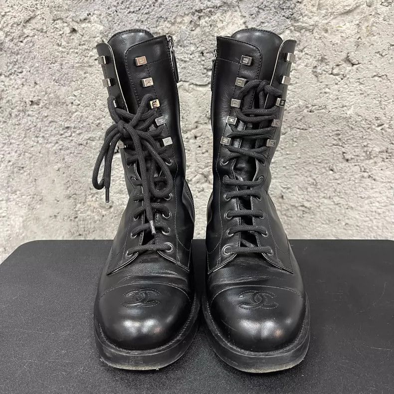 Chanel Chanel Black Leather Boots Size 39 -2505 Size US 8.5 / EU 41-42 - 6 Thumbnail