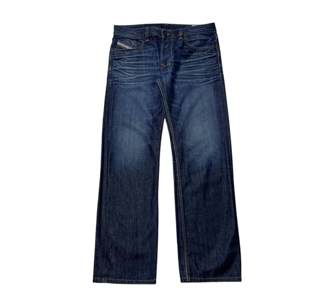 Vintage Diesel larkee waxed y2k distressed denim jeans pants