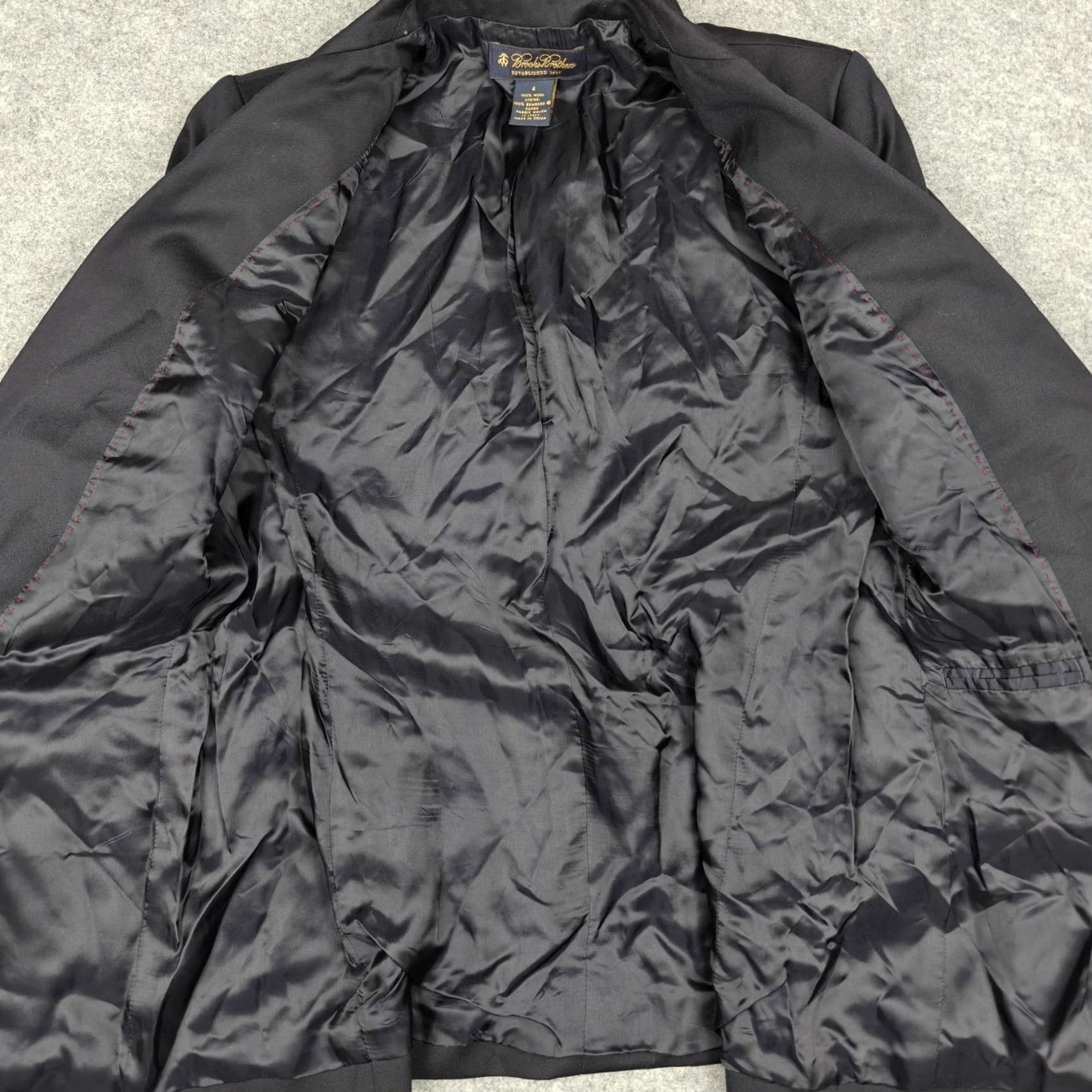 Brooks Brothers Brooks Brothers Blazer Womens 4 Black Wool One Button Lined Suit Jacket Workwear Size S / US 4 / IT 40 - 4 Thumbnail