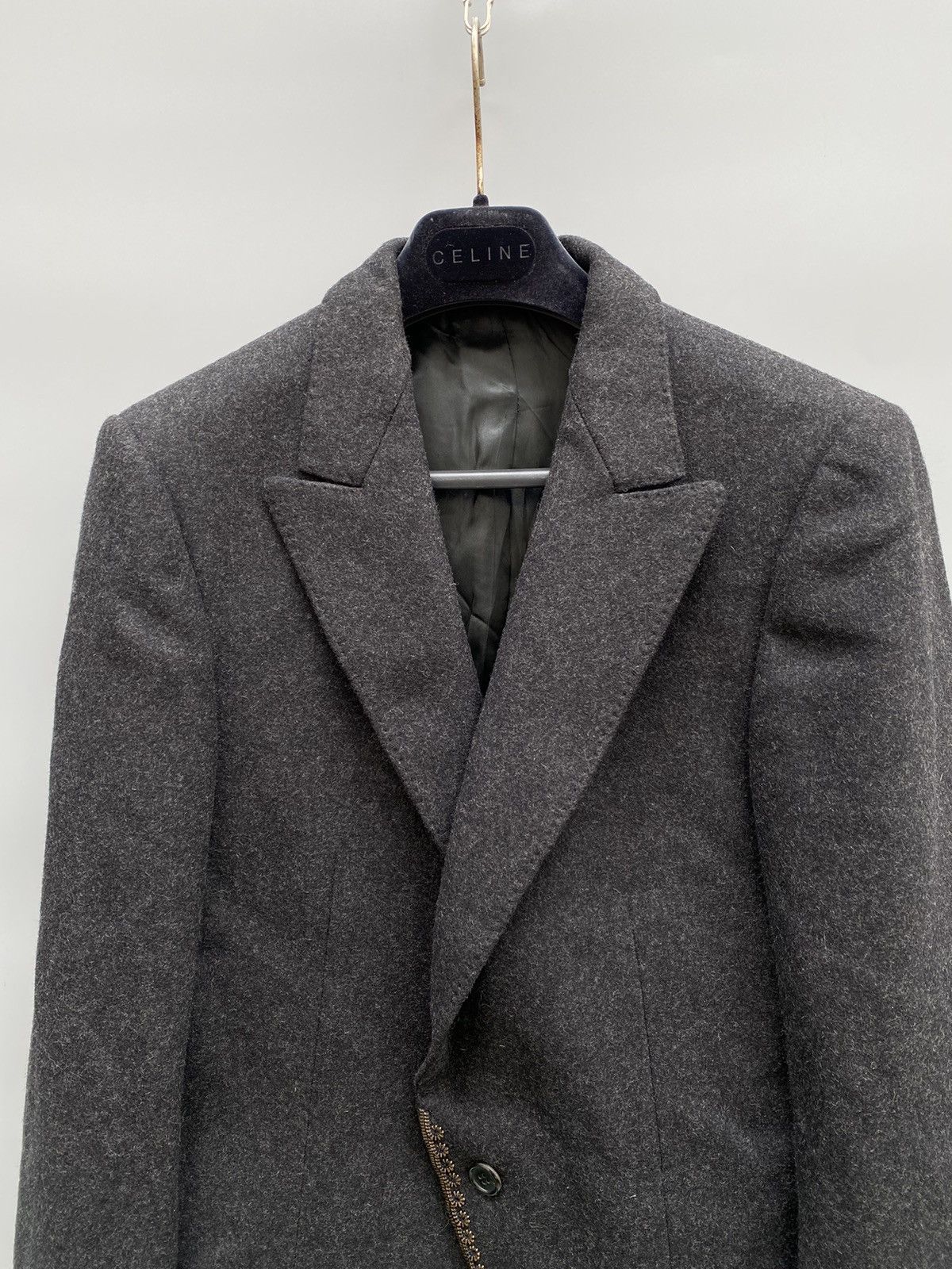 Alexander McQueen F/W 2006- Alexander Mcqueen- Metal Embellished Wool Jacket Size US M / EU 48-50 / 2 - 3 Thumbnail