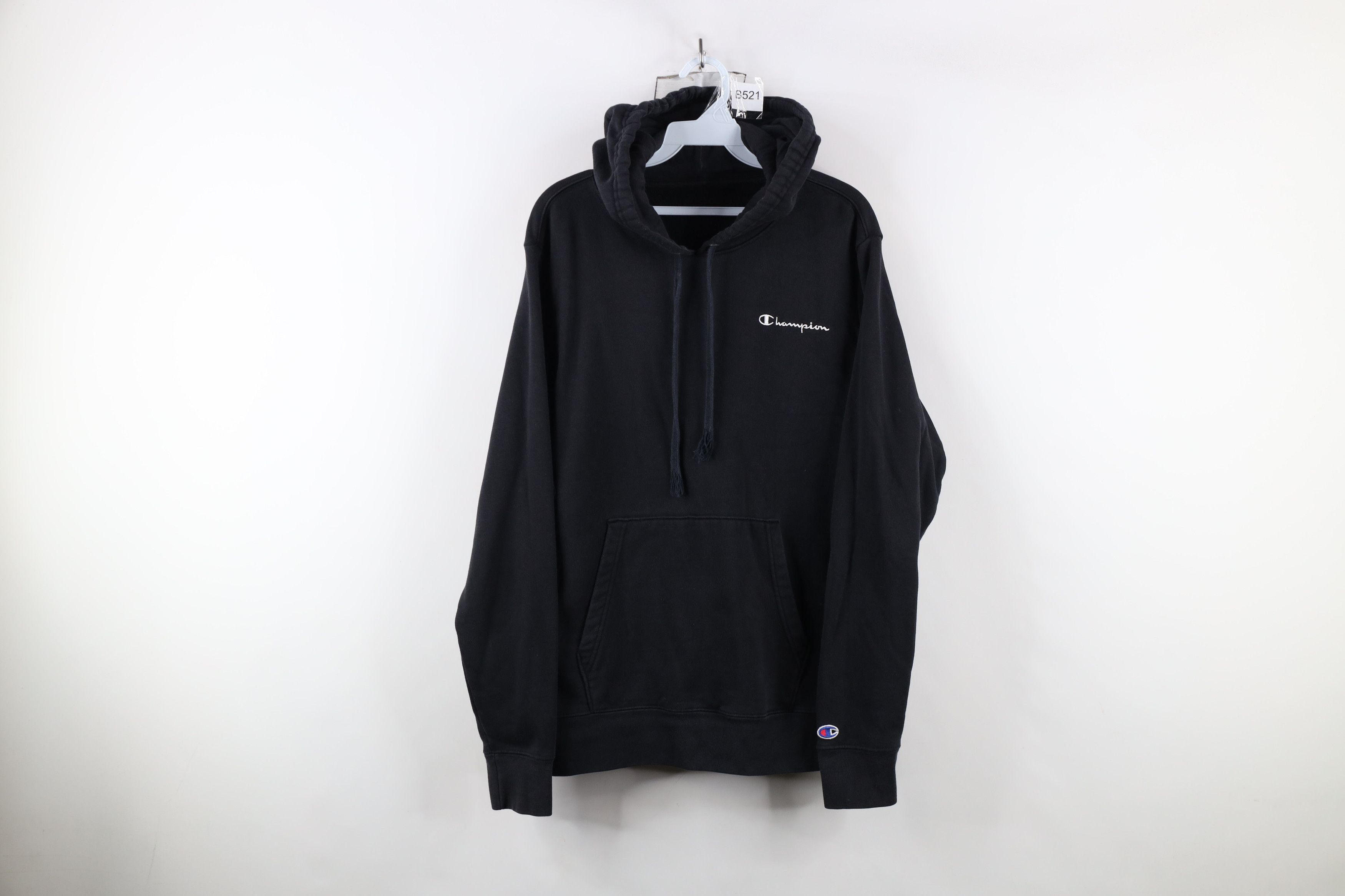 Champion × Vintage Vintage Champion Faded Spell Out Hoodie Sweatshirt Black Size US M / EU 48-50 / 2 - 1 Thumbnail