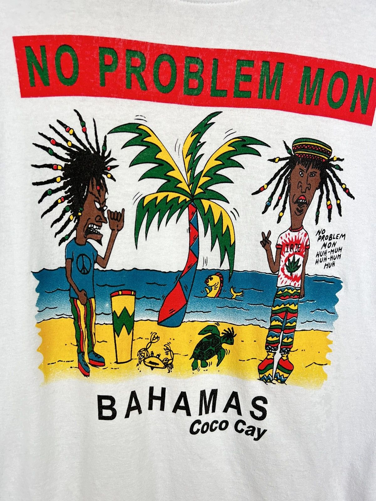 Vintage Vintage Black Beavis & Butthead Parody Bahamas Humor T-Shirt Size US M / EU 48-50 / 2 - 2 Thumbnail