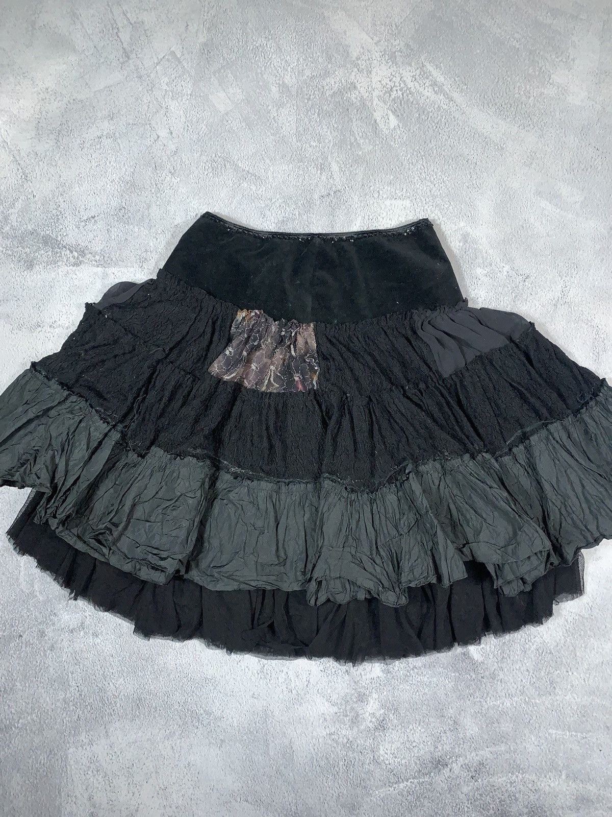 Vintage Vintage Y2K flared midi skirt punk opium avantgarde style Size 28" / US 6 / IT 42 - 7 Thumbnail