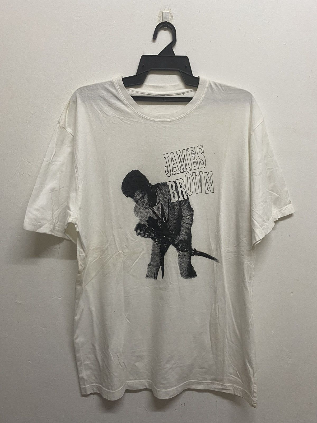 image of Band Tees x Vintage James Brown Godfather Of Soul Tee in White, Men's (Size XL)