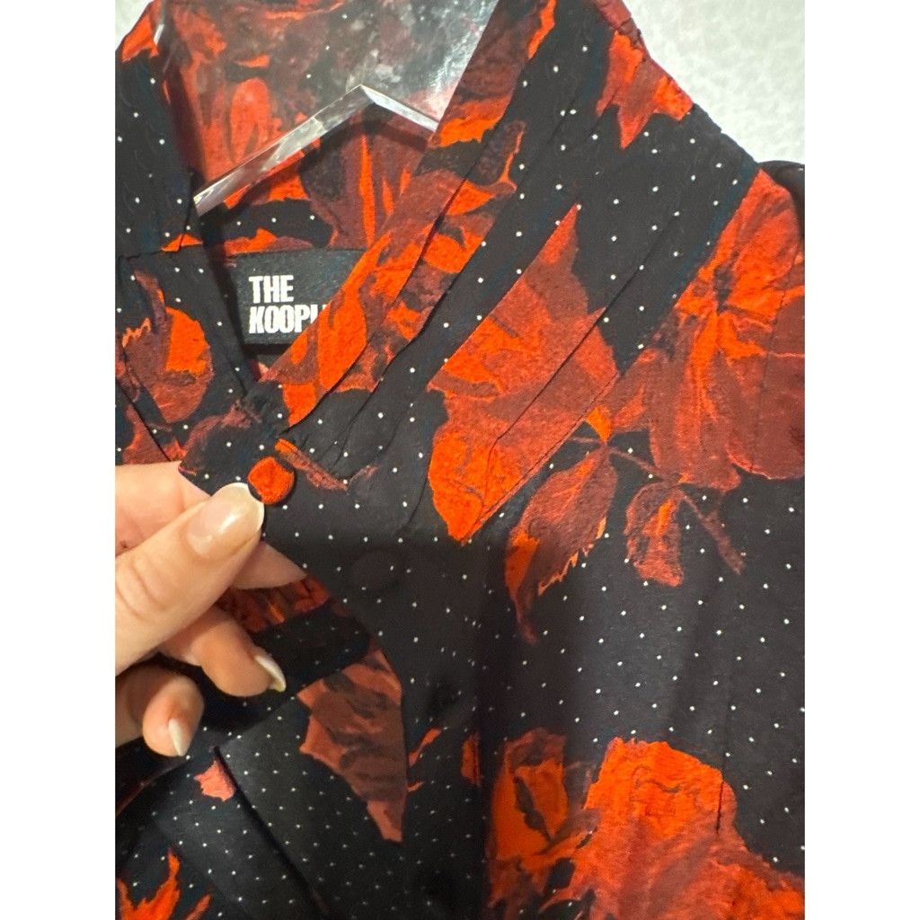 The Kooples NWT The Kooples Silk Red Floral Mini Dress - Size S Size S / US 4 / IT 40 - 8 Thumbnail