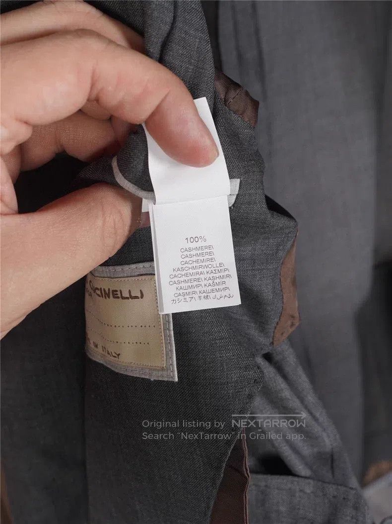 Brunello Cucinelli Brunello Cucinelli Lightweight Pure Cashmere Blazer Size 50L - 9 Thumbnail