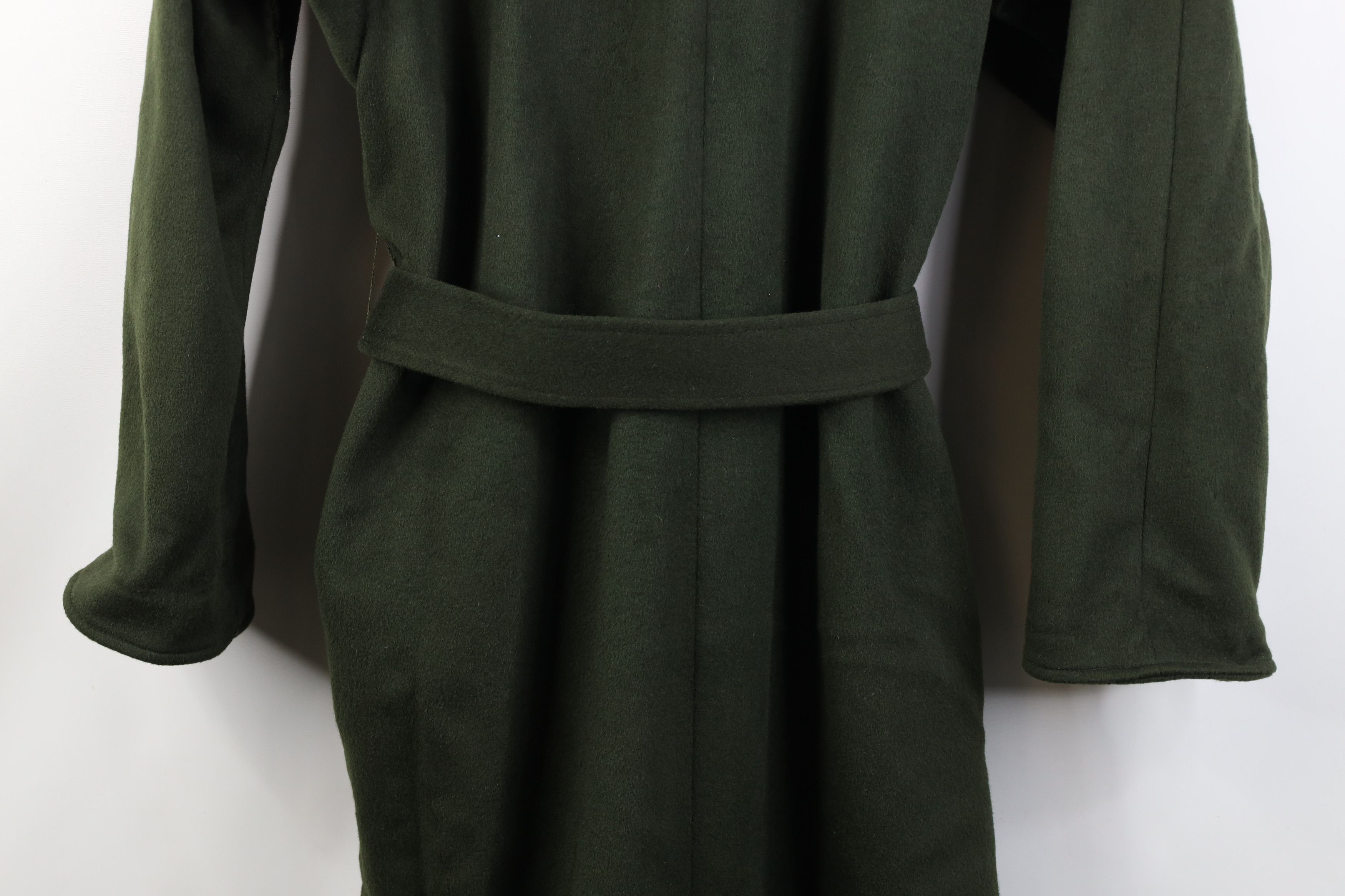 Vintage Vintage 90s Streetwear Belted Trench Coat Jacket Green USA Size XXL / US 16-18 / IT 52-54 - 15 Thumbnail