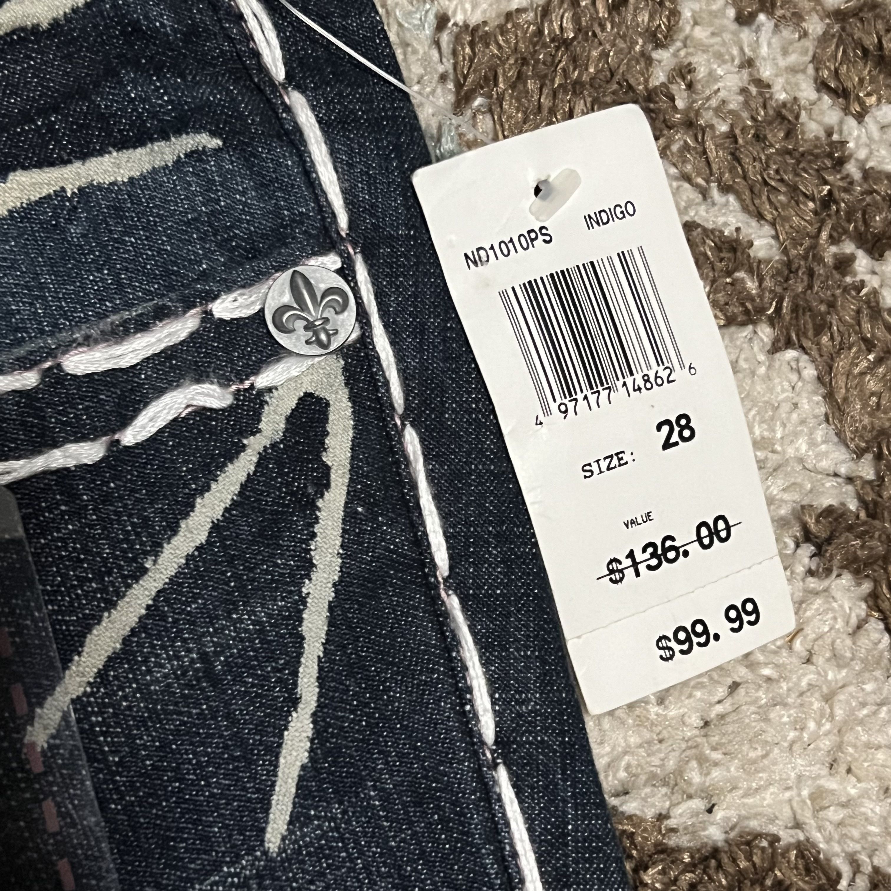 Ed Hardy × Miss Me × True Religion Vintage NWT Laguna Beach Straight Jeans Size 28x28 Y2K Size 28" / US 6 / IT 42 - 9 Thumbnail