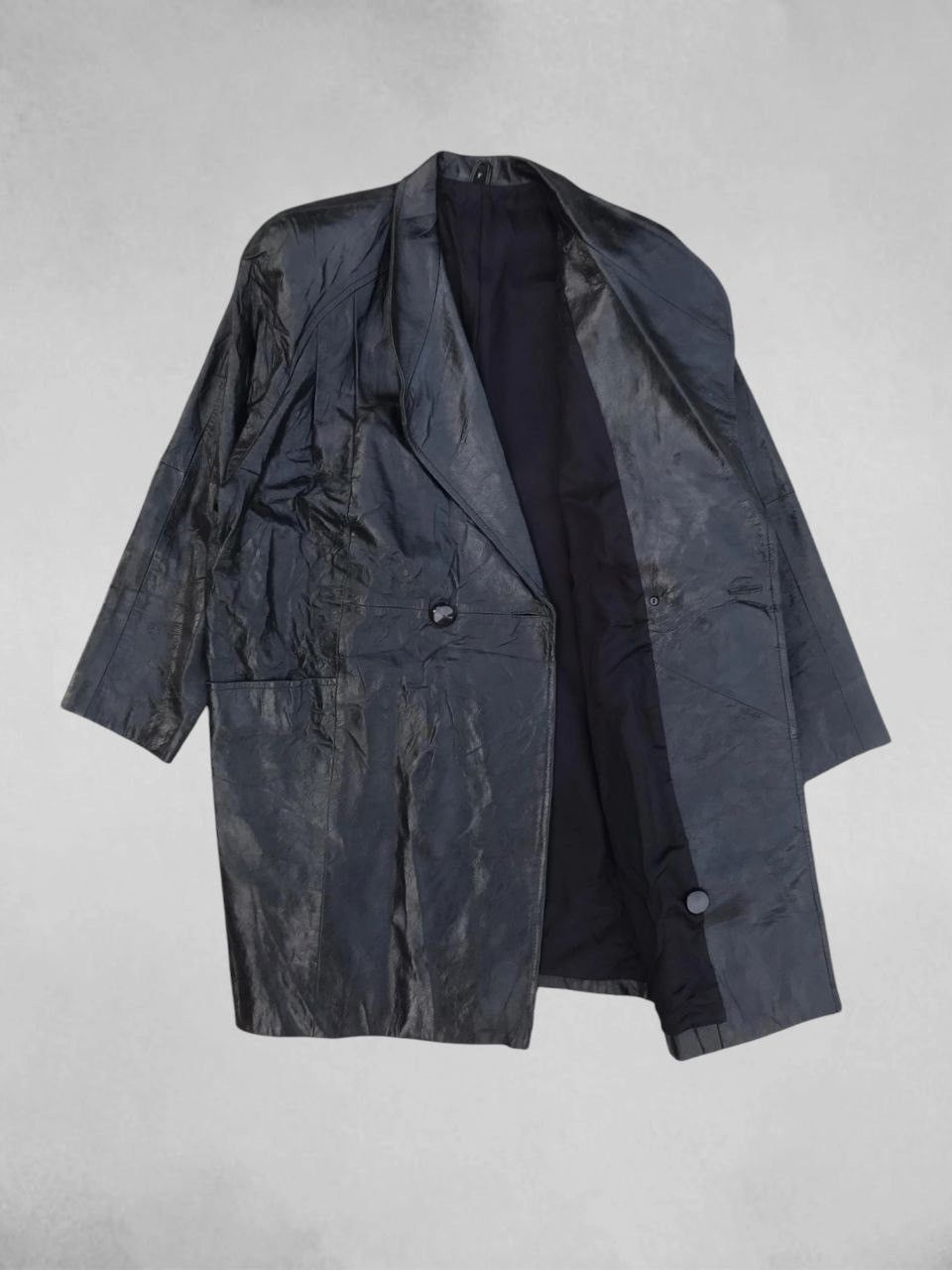 Genuine Leather × Leather Genuine Sheep Leather Double Breasted Coat Size US L / EU 52-54 / 3 - 4 Thumbnail