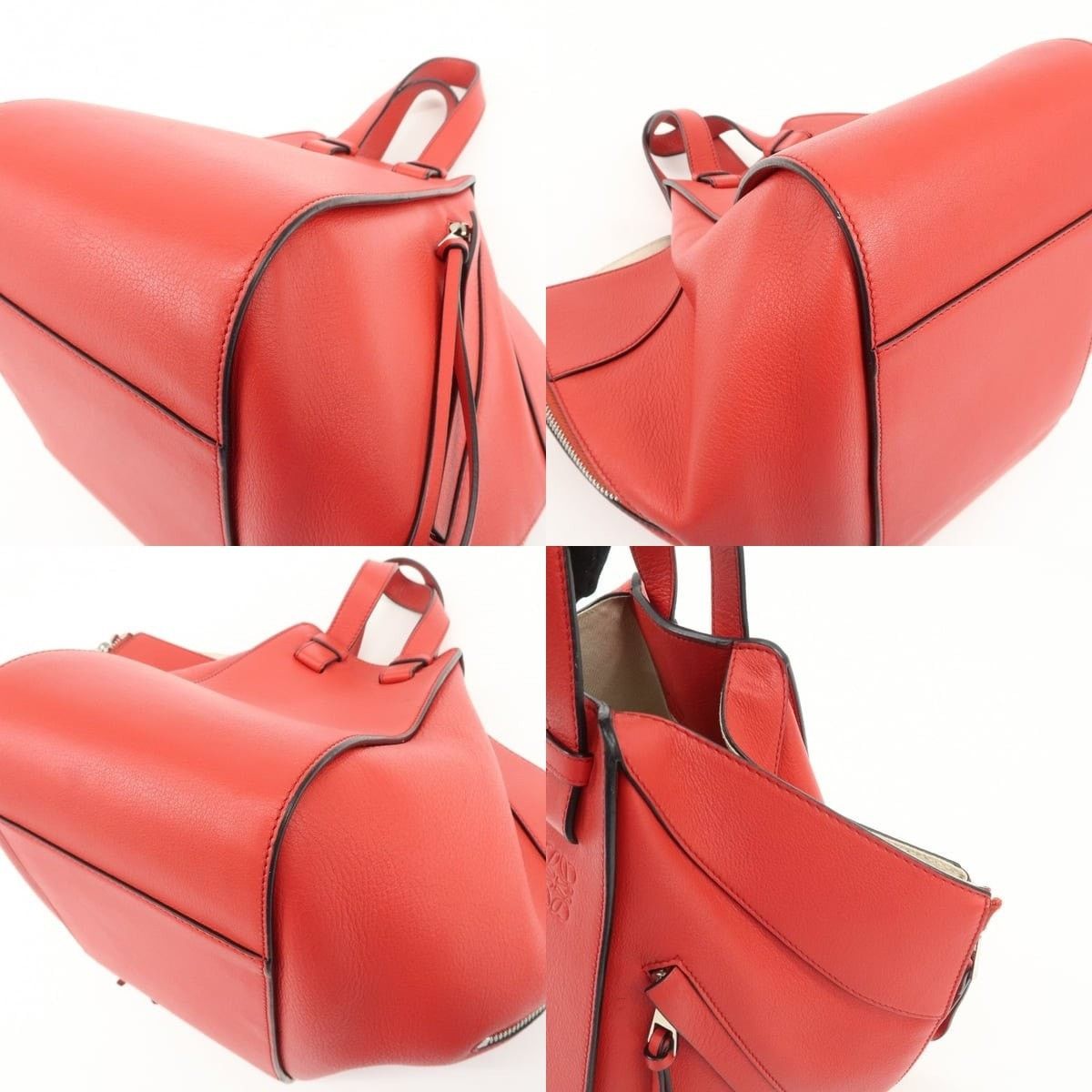 Loewe Loewe Anagram Hammock Small Calfskin Shoulder Bag Red Size ONE SIZE - 5 Thumbnail