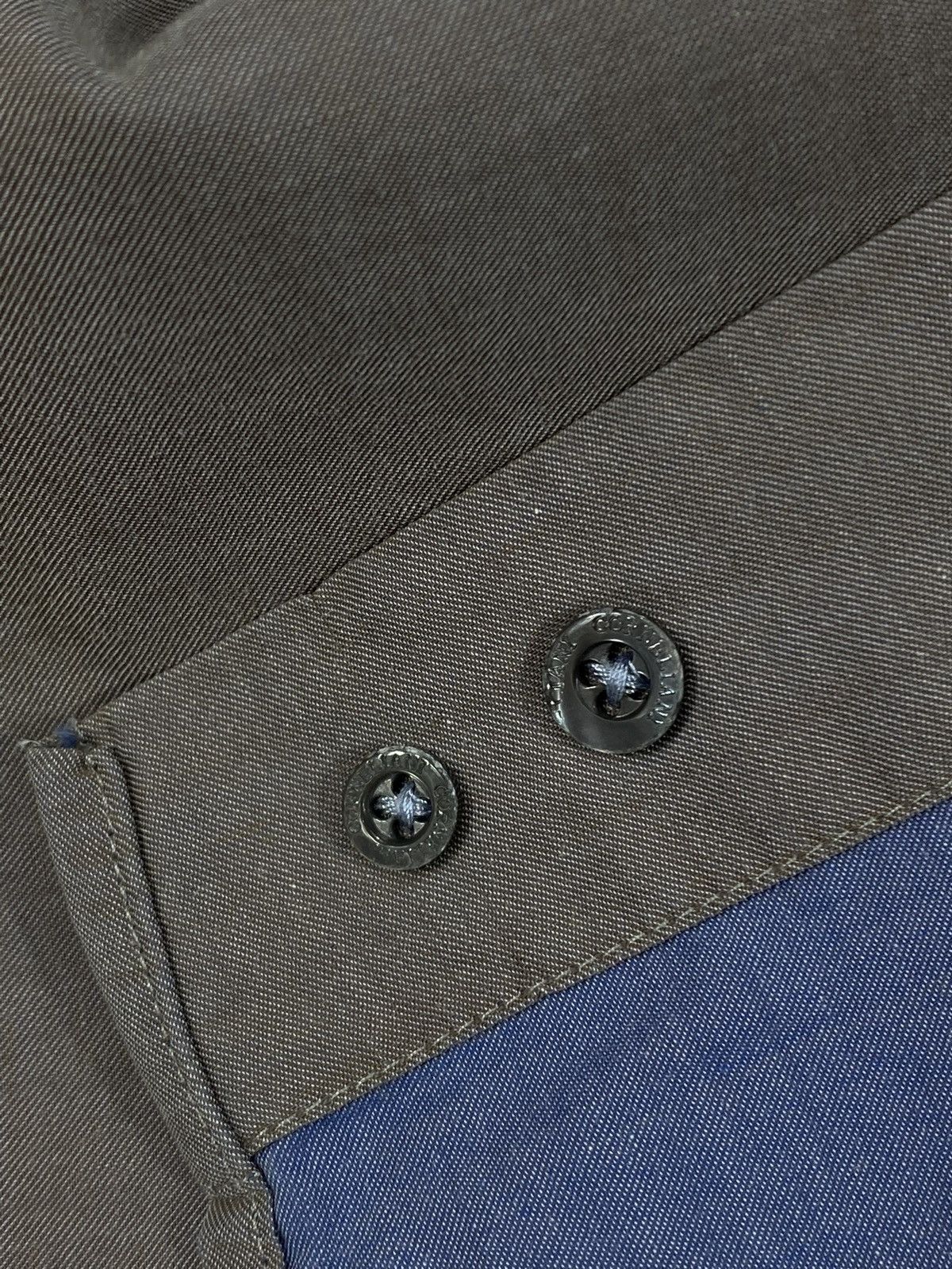 Corneliani Corneliani Indigo Brown Two Tone Light Bronze Shirt Size US L / EU 52-54 / 3 - 6 Thumbnail