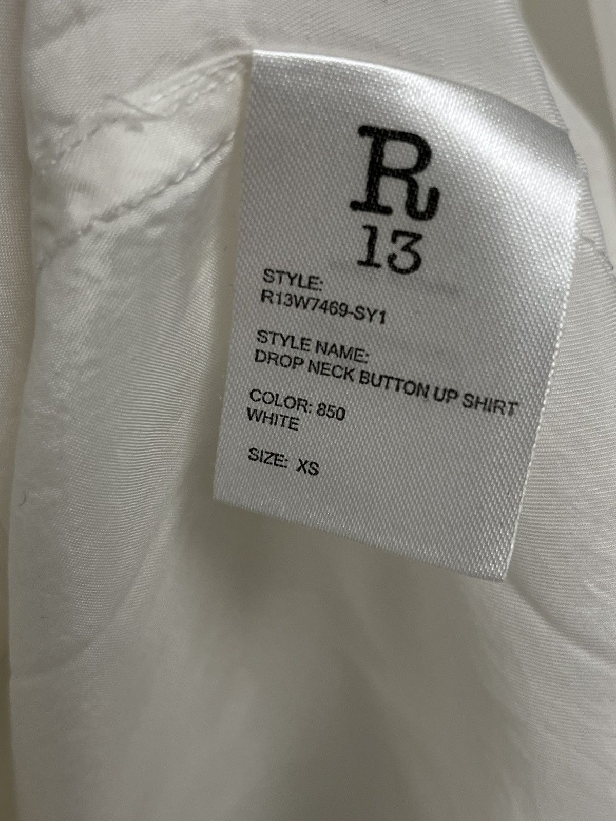 R13 Drop neck workshirt. Size XS Size US XS / EU 42 / 0 - 4 Thumbnail